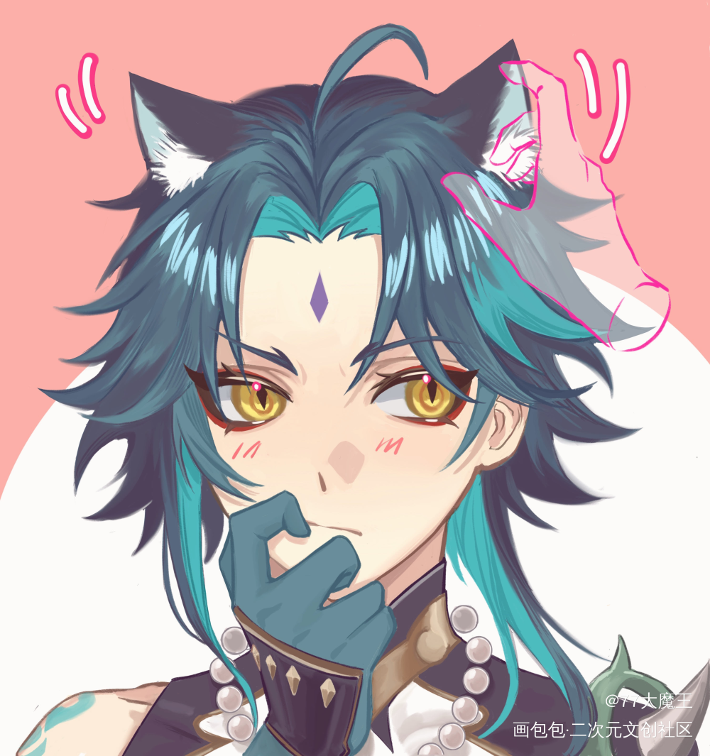 魈log_原神魈绘画作品