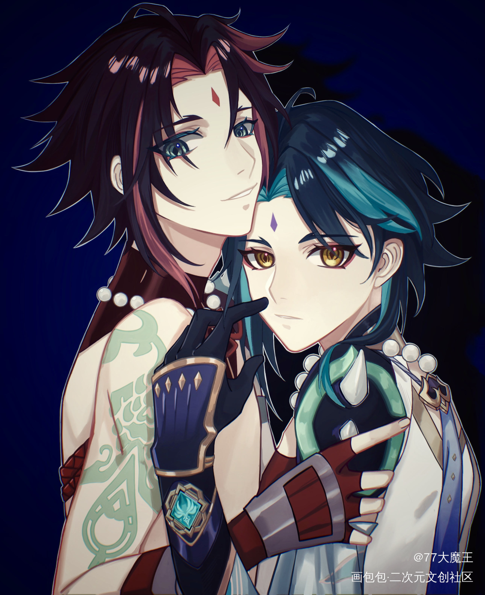 魈log_原神魈绘画作品