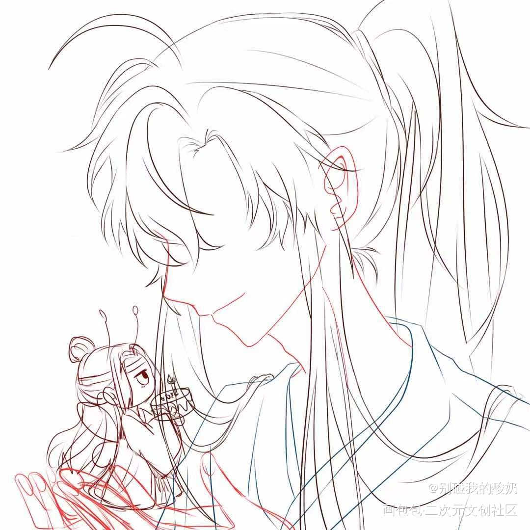 羡羡生日贺图预告的_魔道祖师忘羡墨香铜臭绘画作品