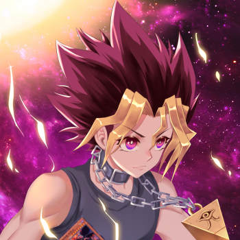 游戏王武藤游戏平涂日系绘画作品