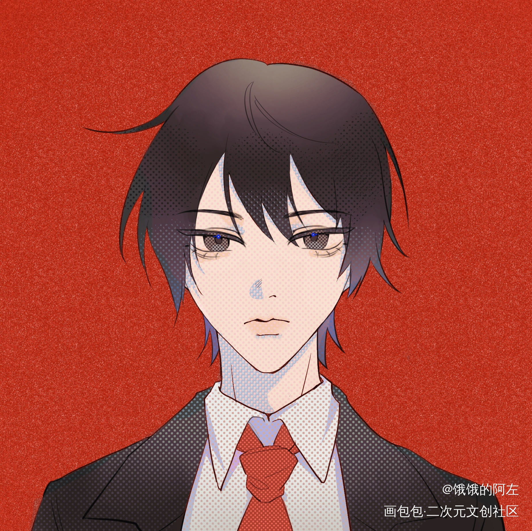 传传大头_破云江停平涂绘画作品