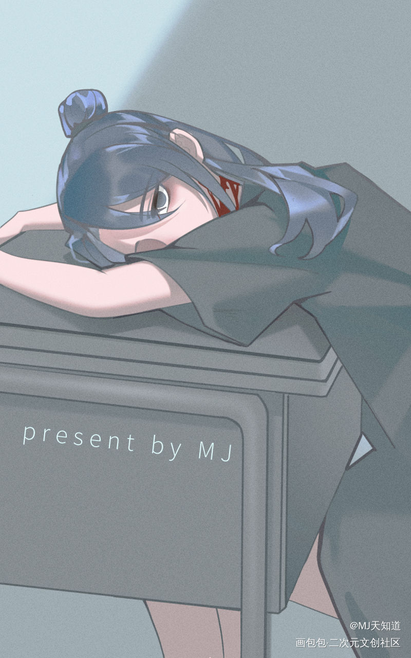 厌倦_插画原创人物绘画原创oc绘画作品