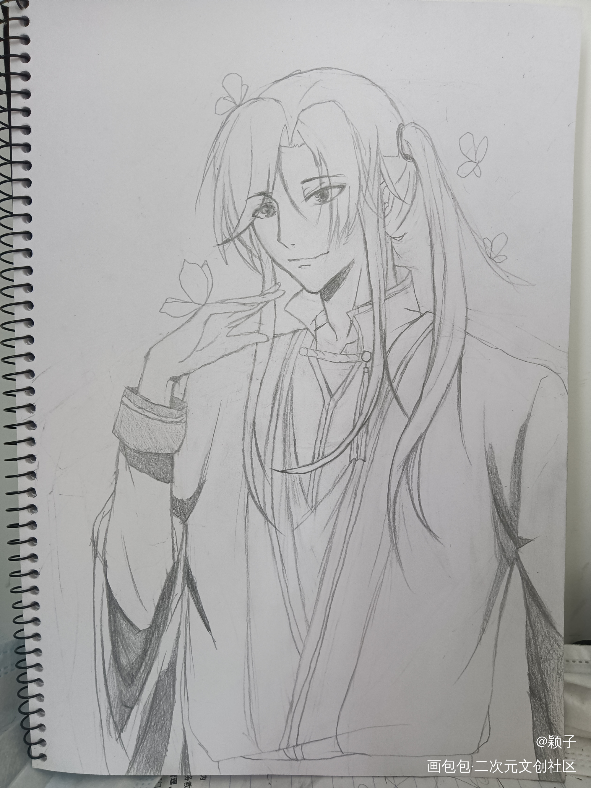 三郎_天官赐福花城手绘绘画作品