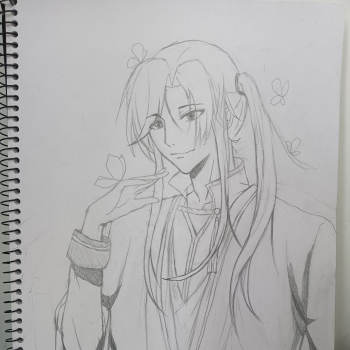 三郎_天官赐福花城手绘绘画作品