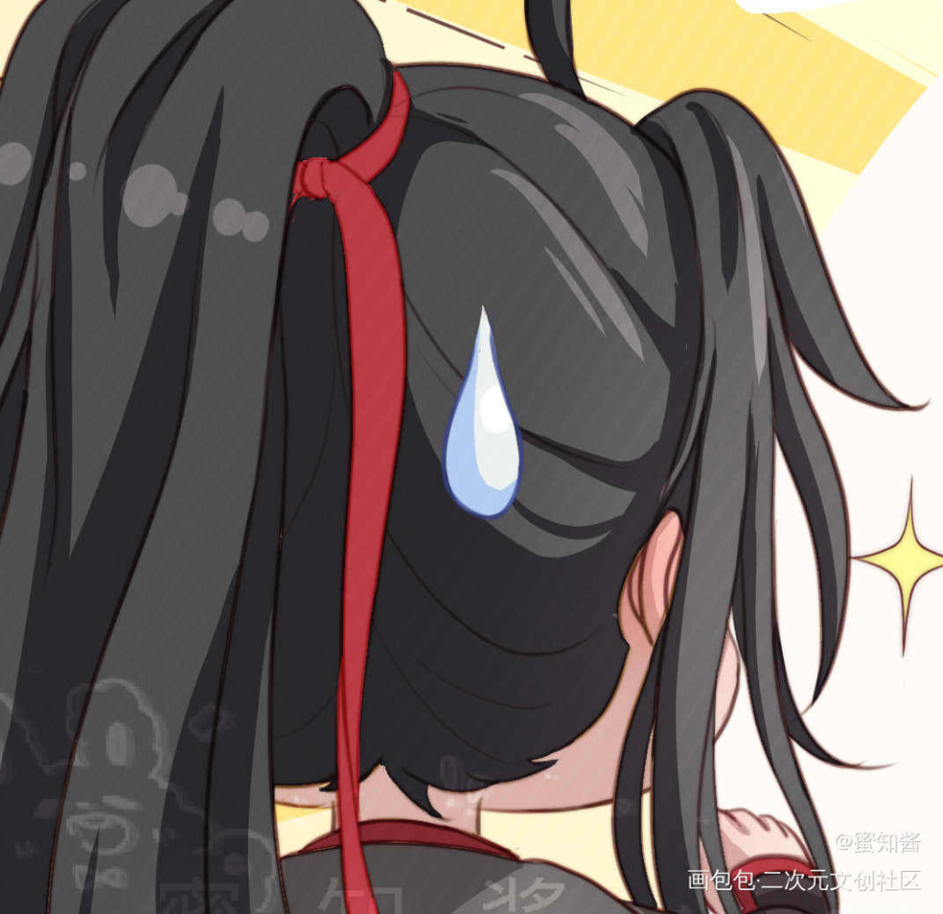 魔道动画同人Q-醉酒叽_魔道祖师忘羡蓝忘机魏无羡平涂日系Q版我要上首推插画同人绘画作品