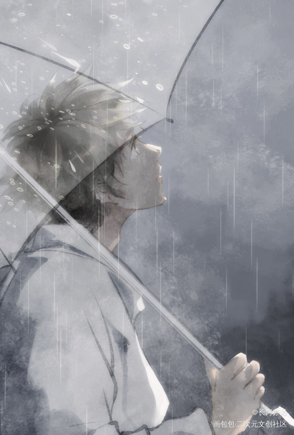 【瓶邪】雨_盗墓笔记瓶邪绘画作品