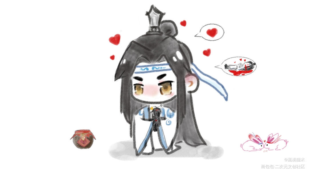 _魔道祖师忘羡蓝忘机绘画作品