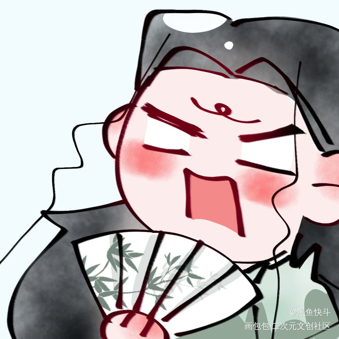 搬砖_人渣反派自救系统天官赐福冰秋花怜古风平涂Q版绘画作品