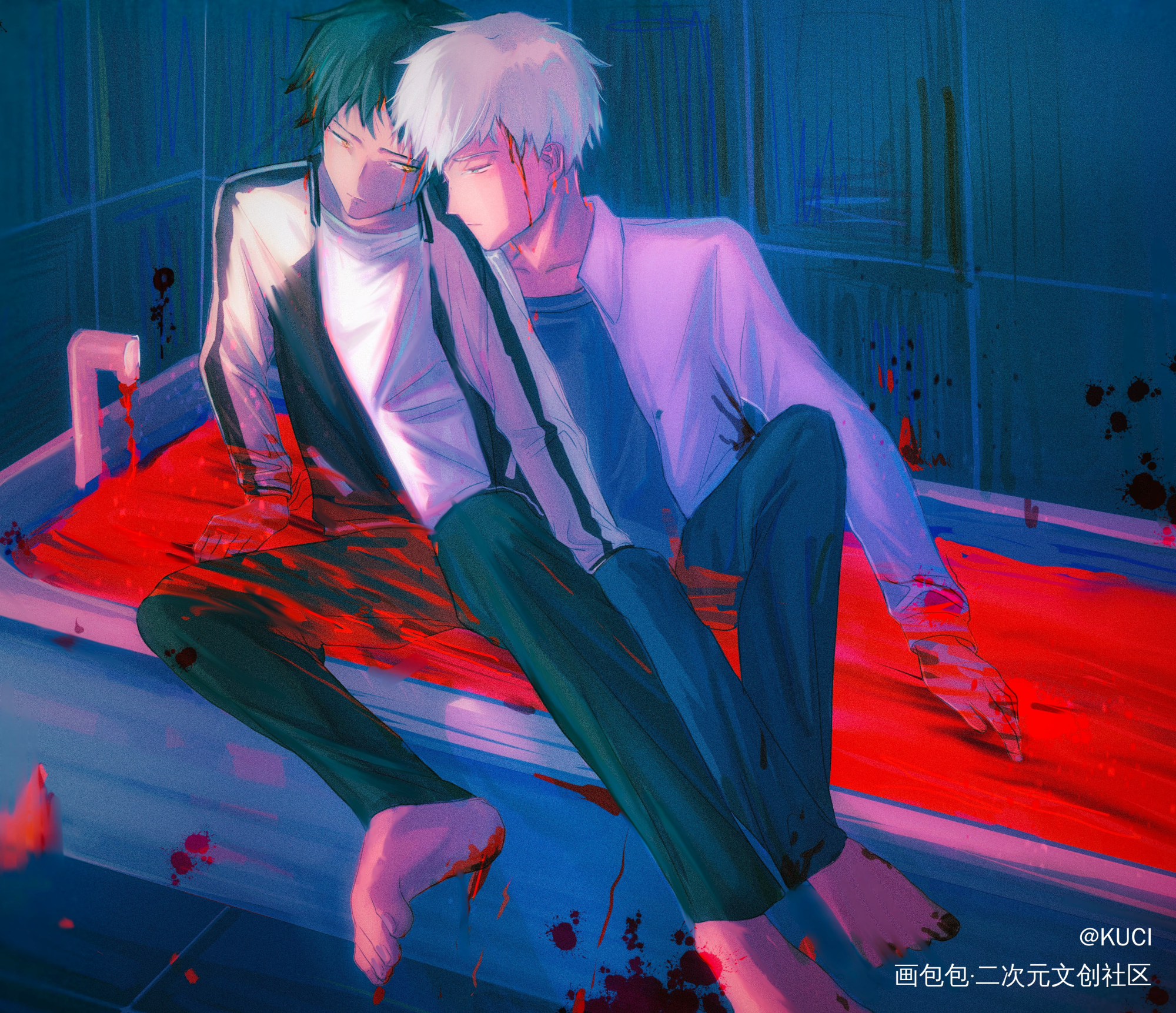 殉情_时光代理人陆光七夕线上同人展程光绘画作品