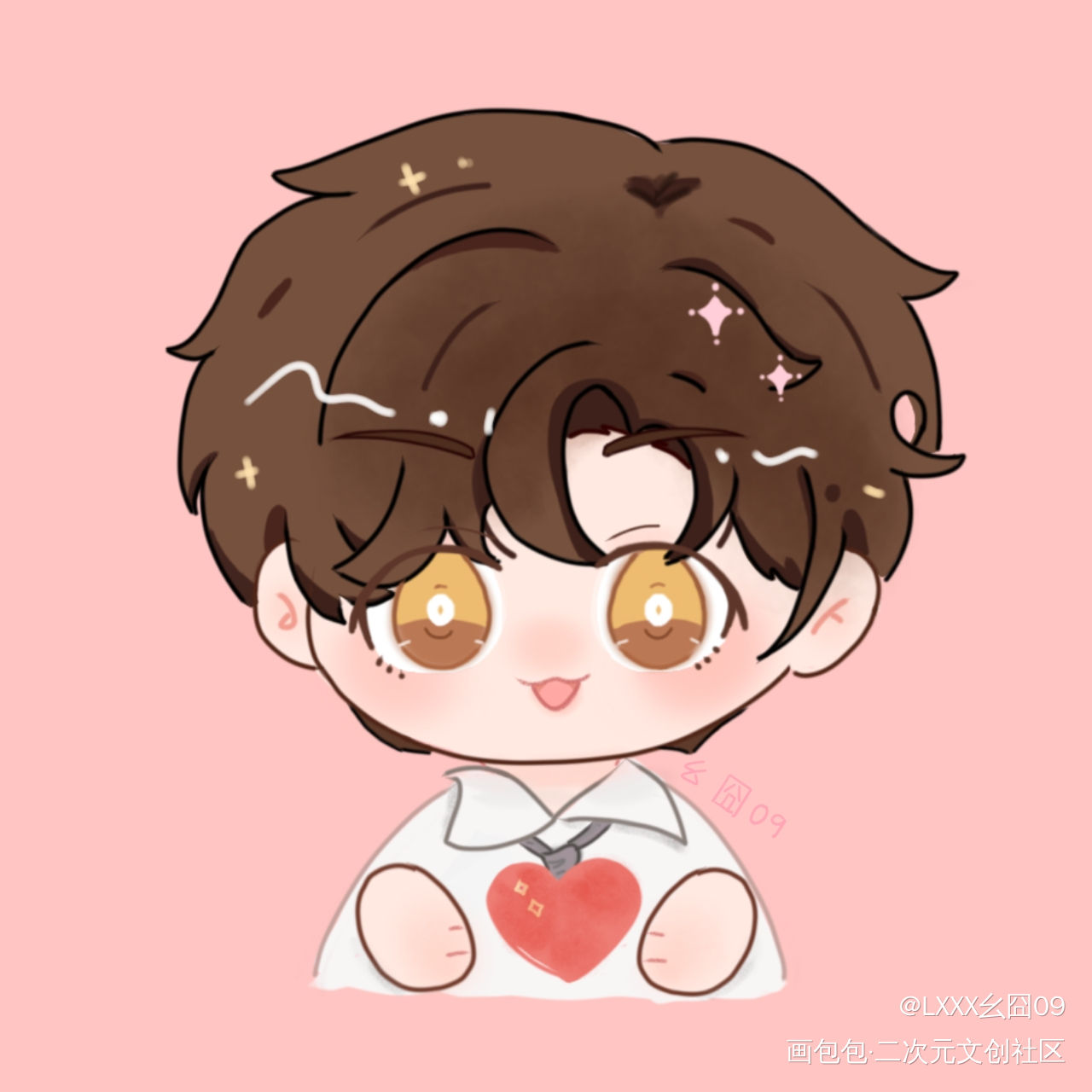 来自赵锦辛的❤_188男团妹叔Q版绘画作品