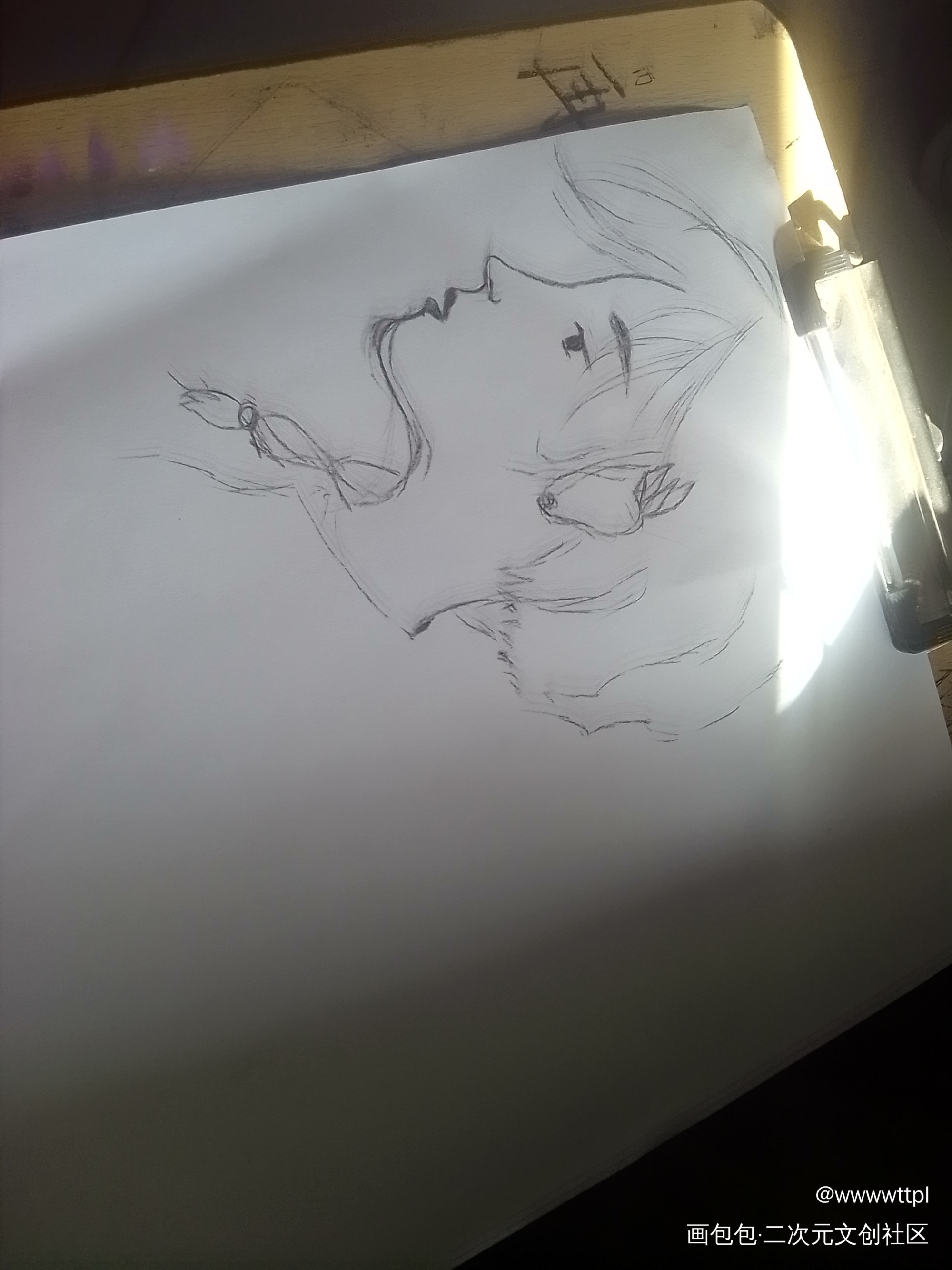 唉╯﹏╰要开学了_手绘绘画作品