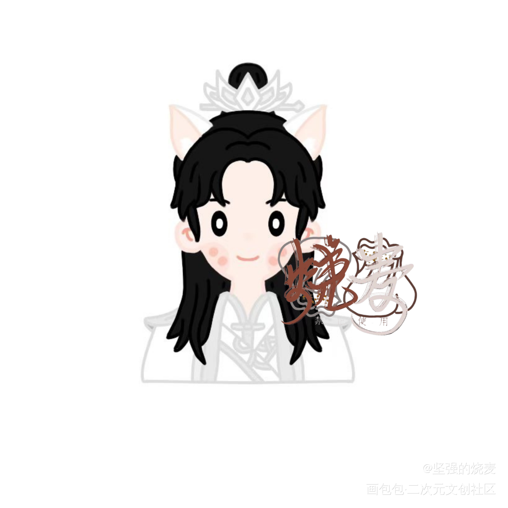豆豆猫宁_二哈和他的白猫师尊楚晚宁Q版绘画作品