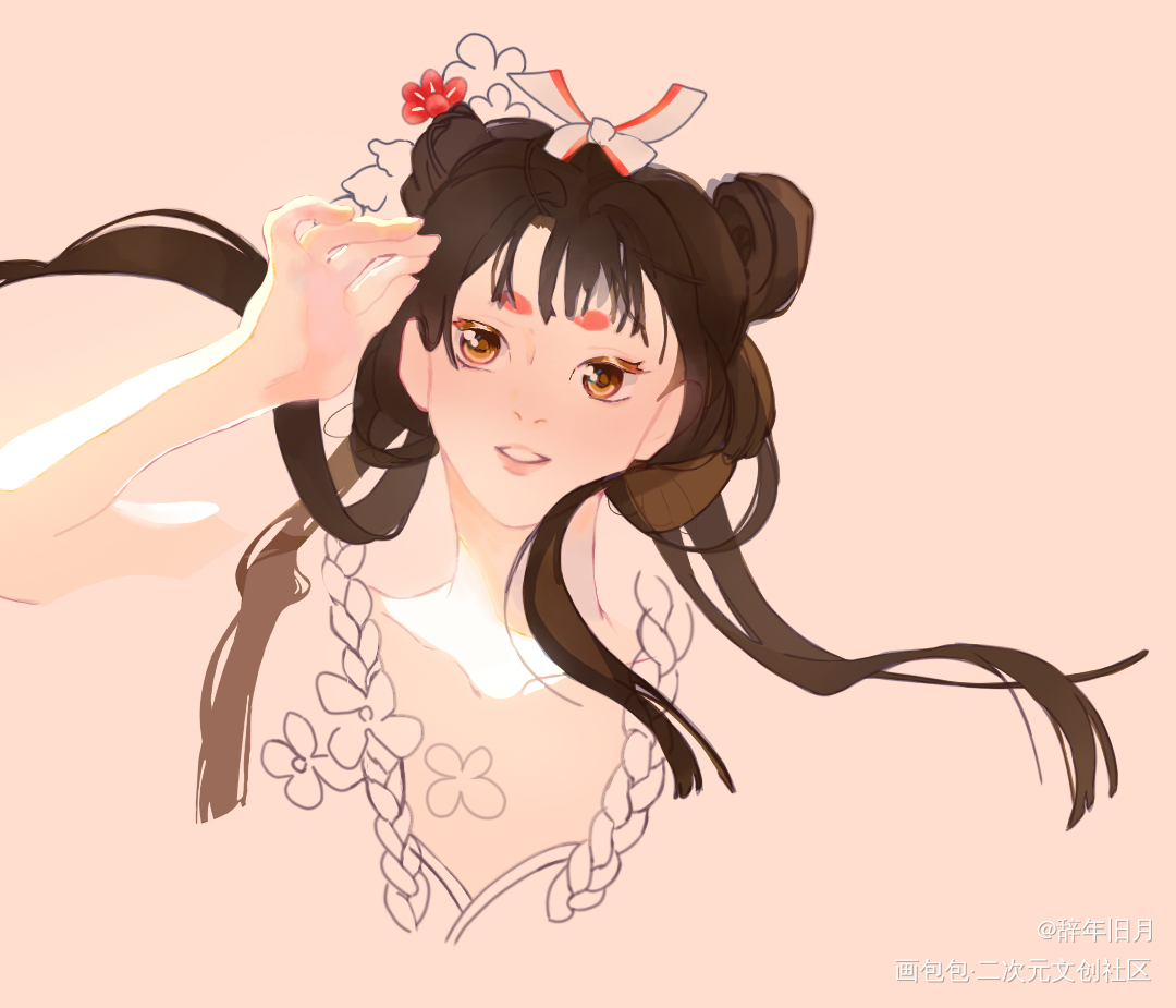 花鸟卷（´ω｀♡%）_阴阳师花鸟卷平涂同人绘画作品