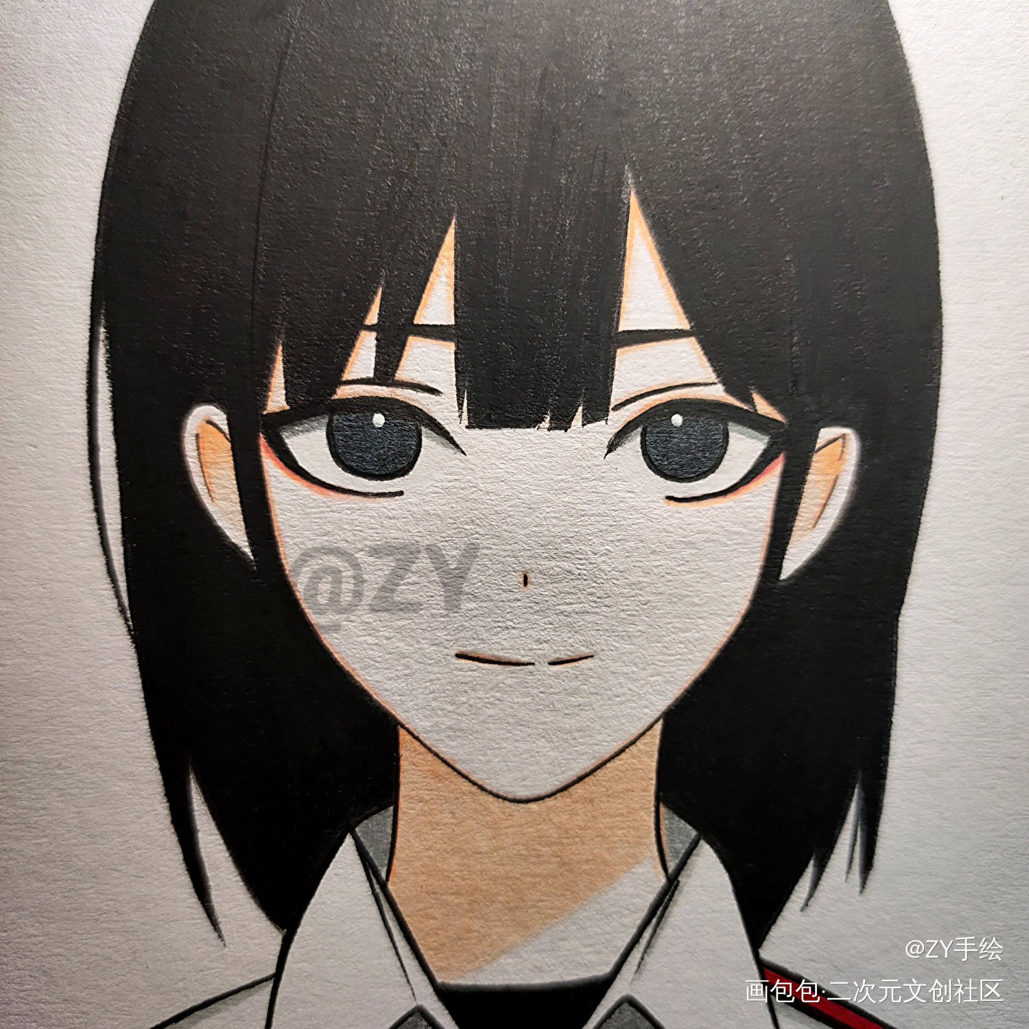 乔苓(临摹)_时光代理人临摹手绘乔苓动漫头像画画绘画作品