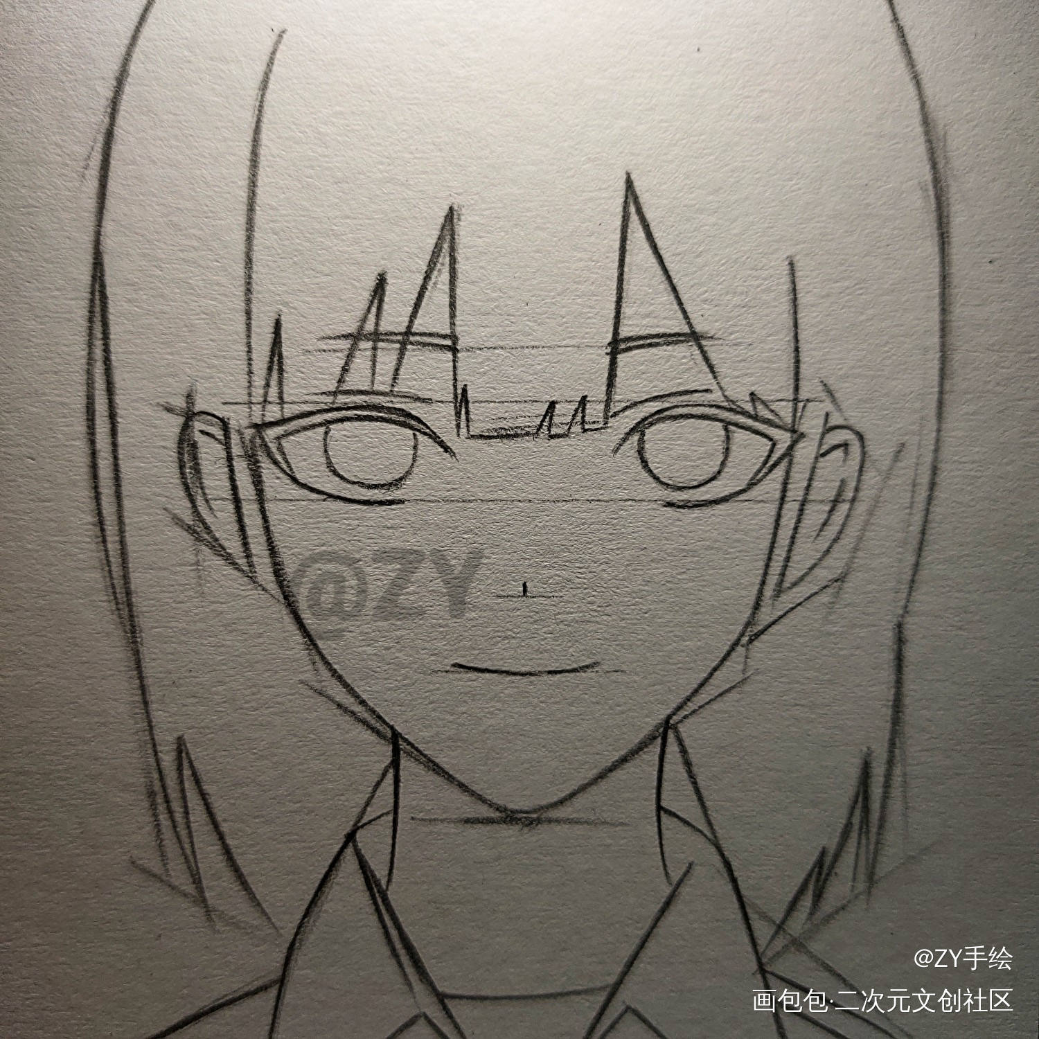 乔苓(临摹)_时光代理人临摹手绘乔苓动漫头像画画绘画作品