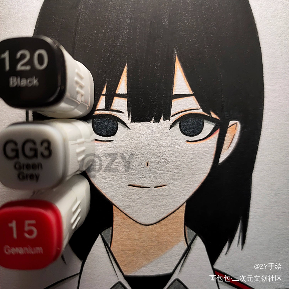 乔苓(临摹)_时光代理人临摹手绘乔苓动漫头像画画绘画作品