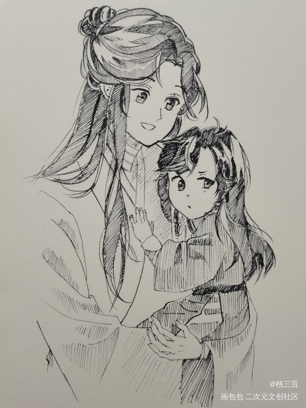 _天官赐福花怜手绘古风临摹绘画作品