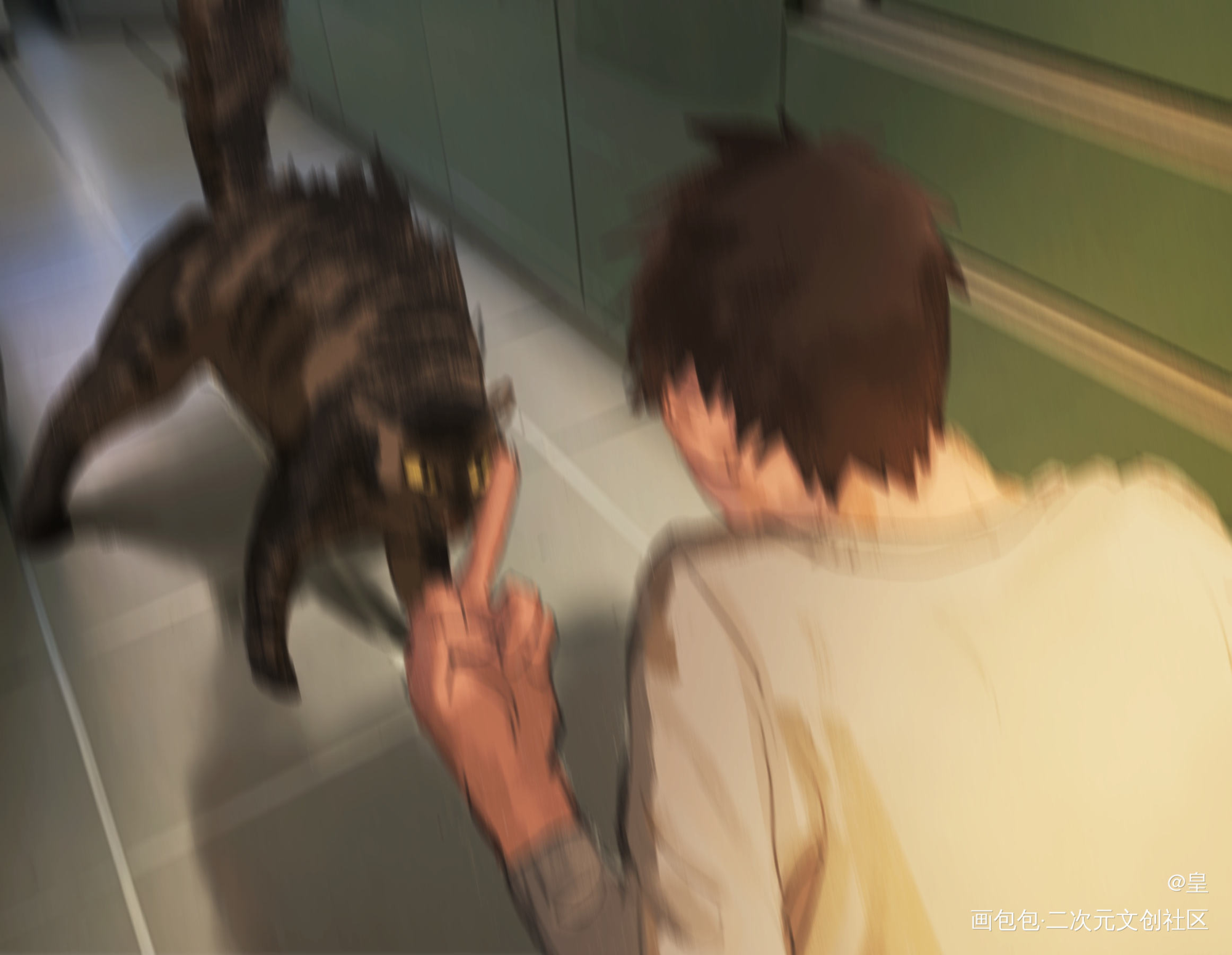 猫猫狗狗_盗墓笔记瓶邪吴邪张起灵绘画作品