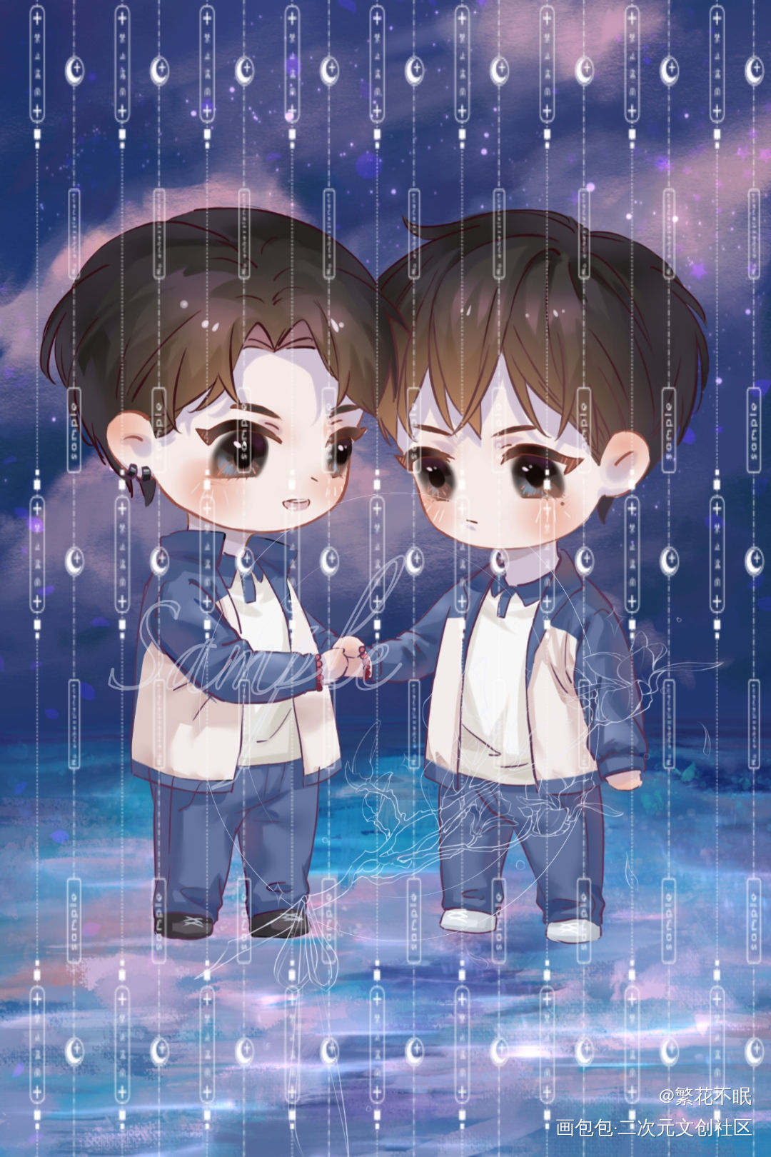 伪装学渣_伪装学渣谢俞贺朝约稿绘画作品