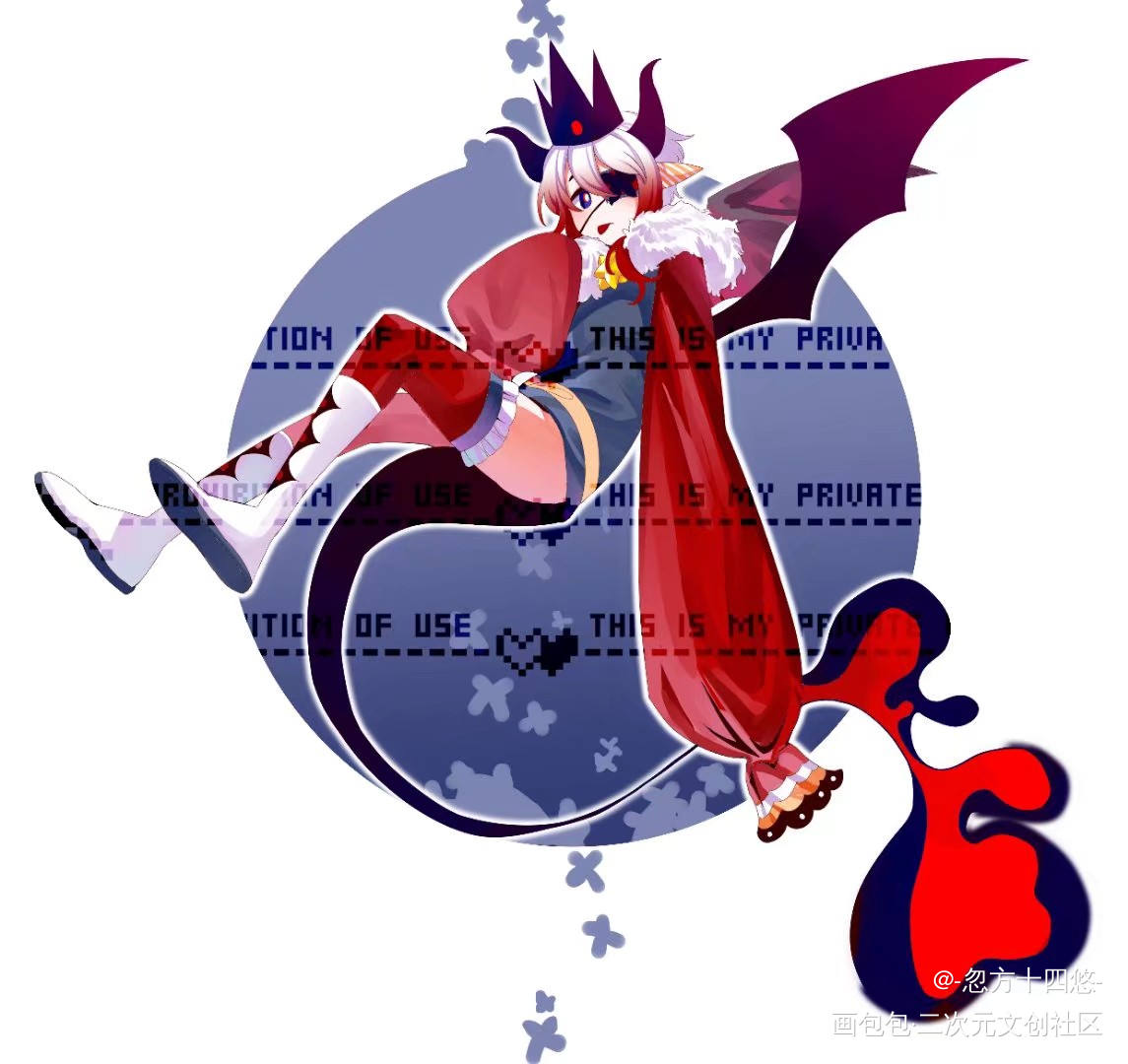 稿和返送_平涂Q版头像插画同人原创oc绘画作品