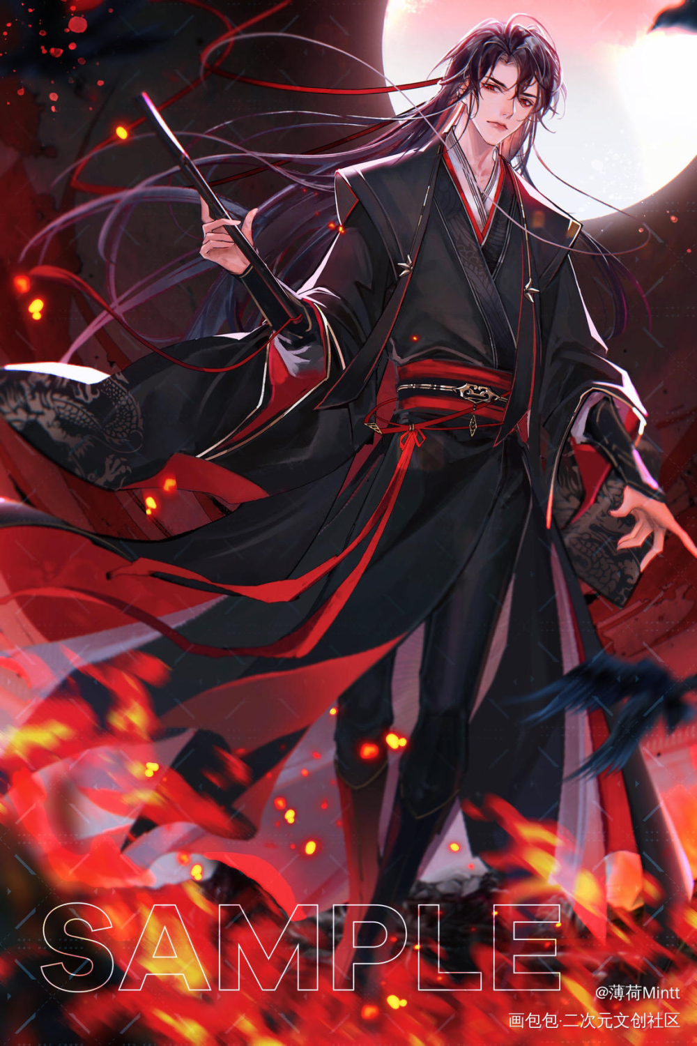 夷陵辣祖_魔道祖师魏无羡绘画作品