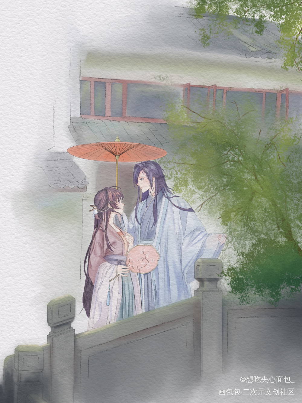 一些旧图_时空中的绘旅人水彩平涂绘画作品