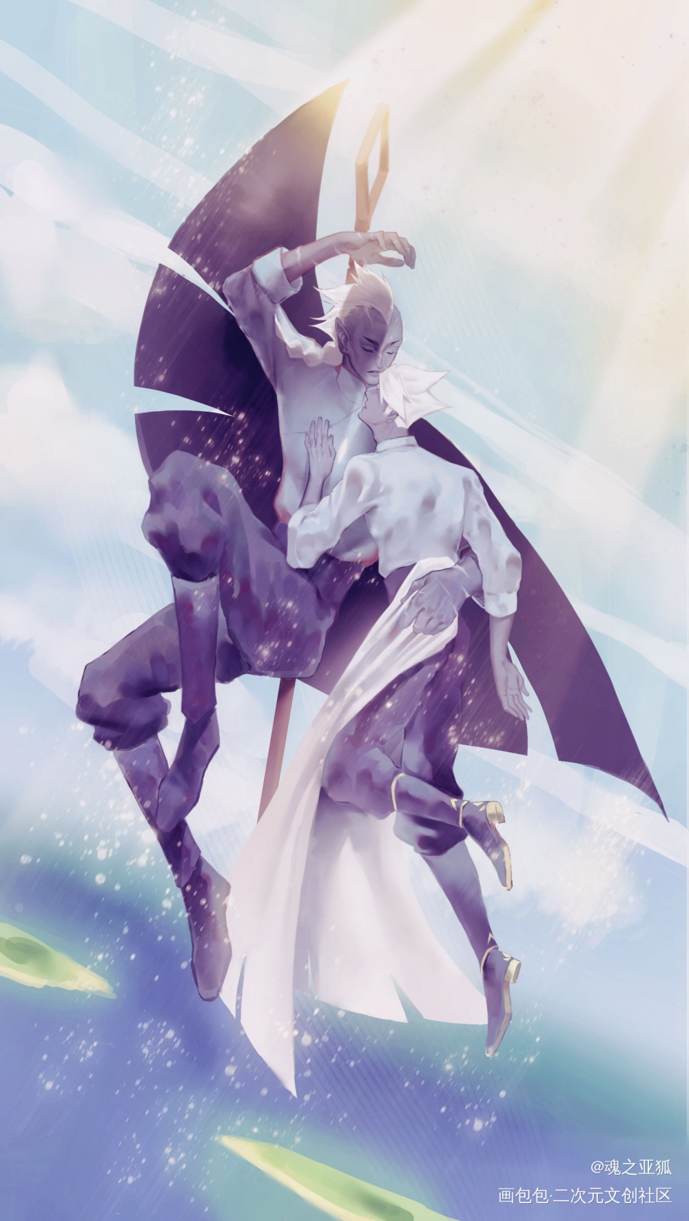云游花旅_光遇龙卡光遇sky摸鱼板绘绘画作品