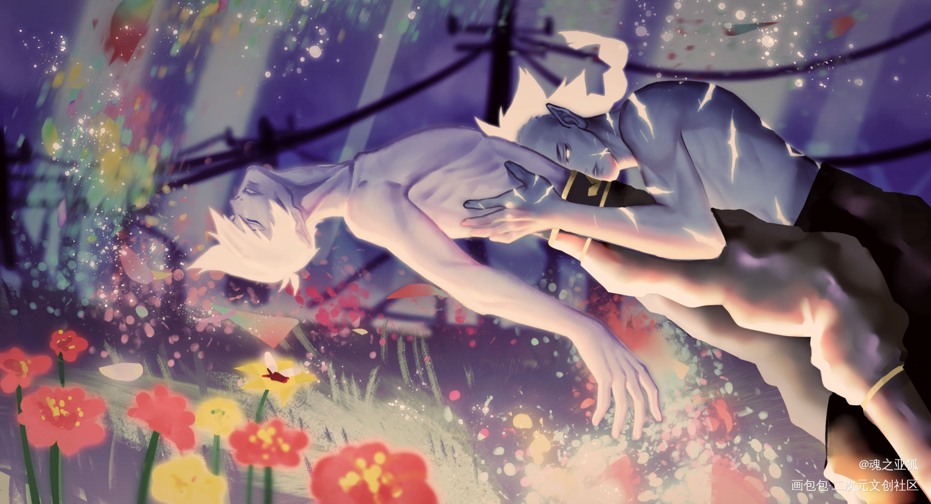 云游花旅_光遇龙卡光遇sky摸鱼板绘绘画作品
