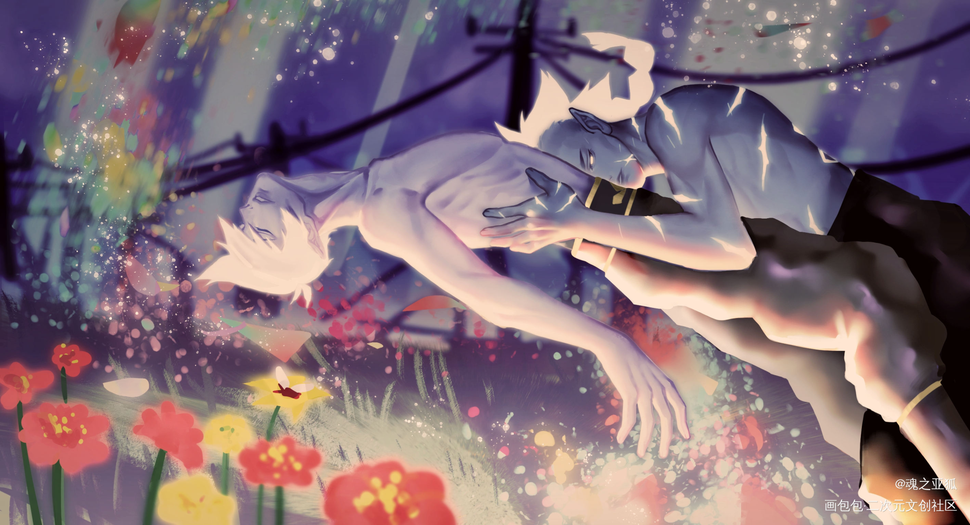 云游花旅_光遇龙卡光遇sky摸鱼板绘绘画作品