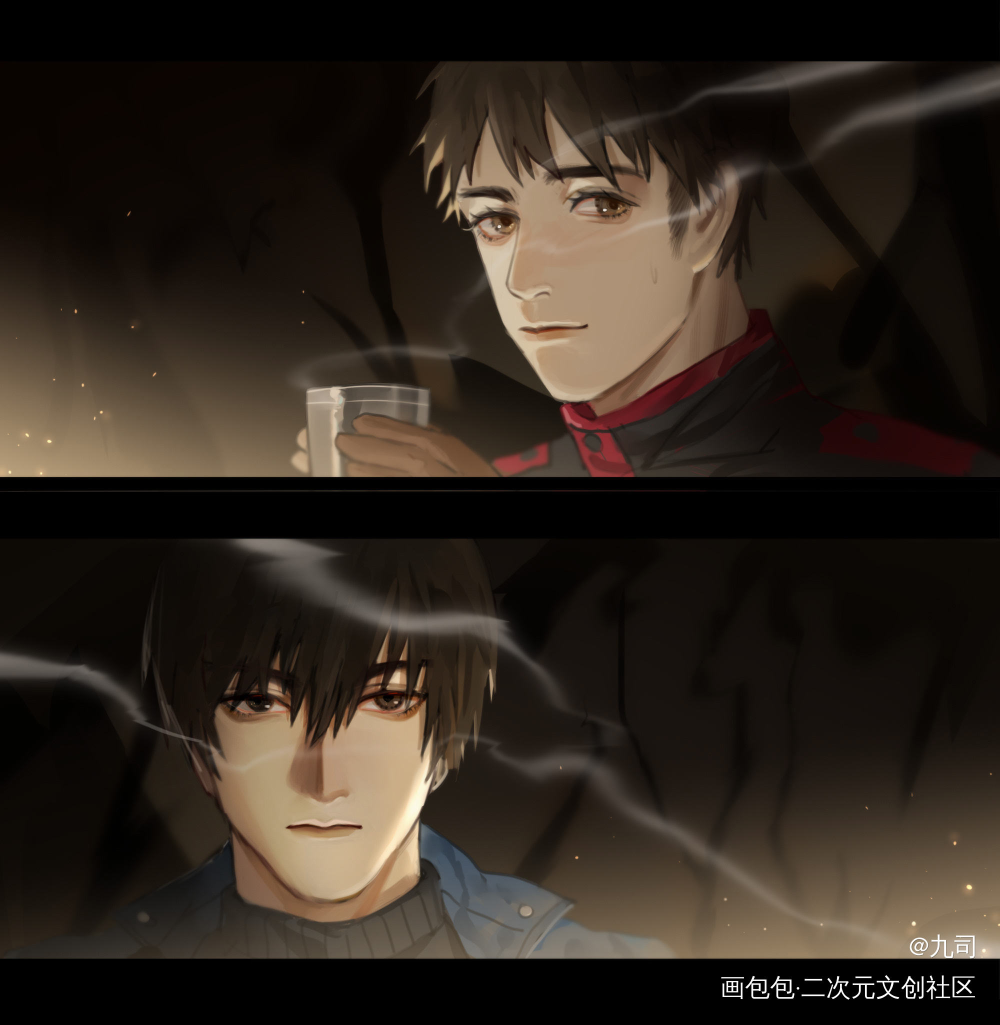瓶邪图_盗墓笔记瓶邪吴邪张起灵平涂插画同人绘画作品