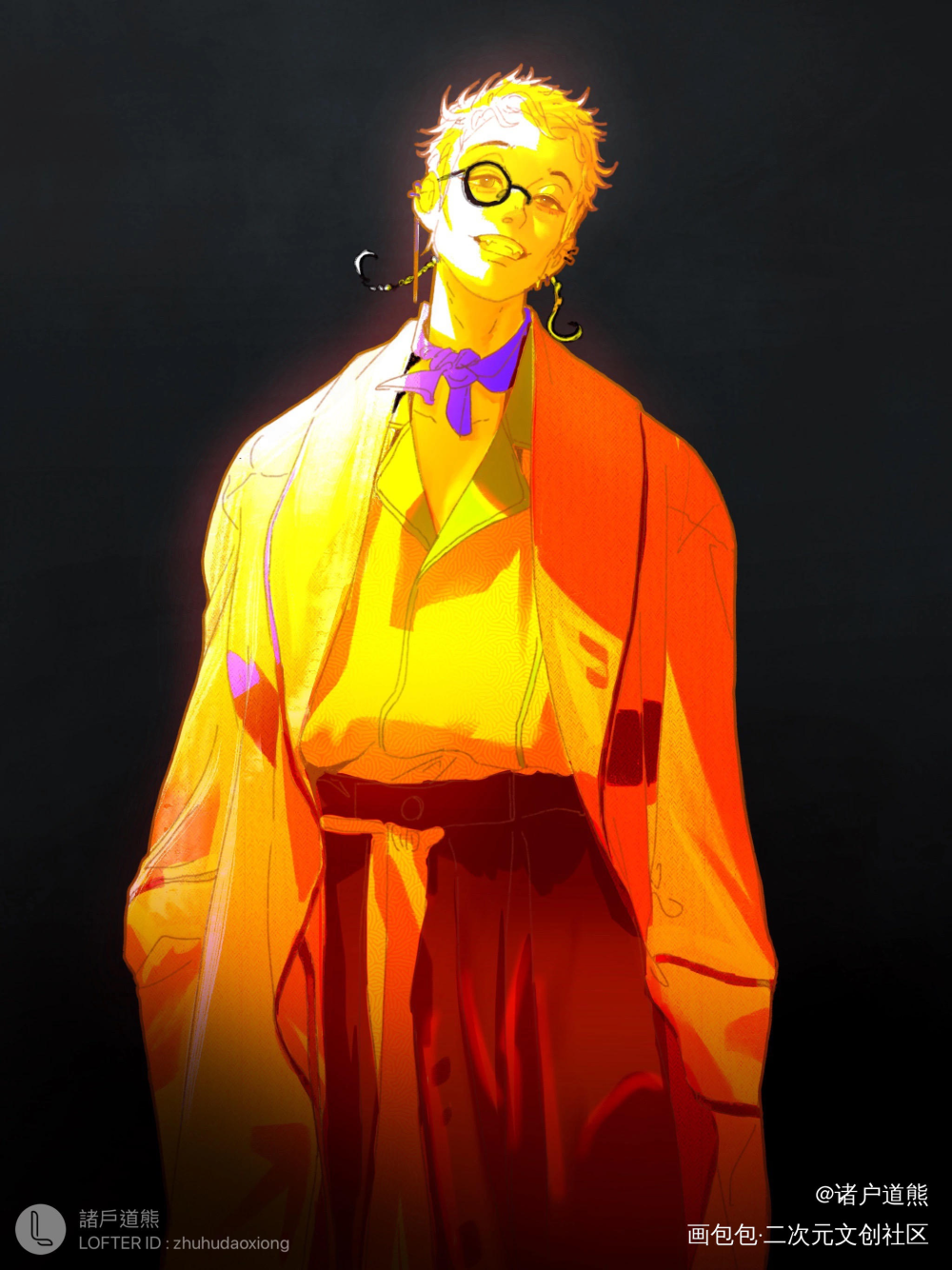 摸摸玩_平涂插画速写摸鱼绘画绘画作品