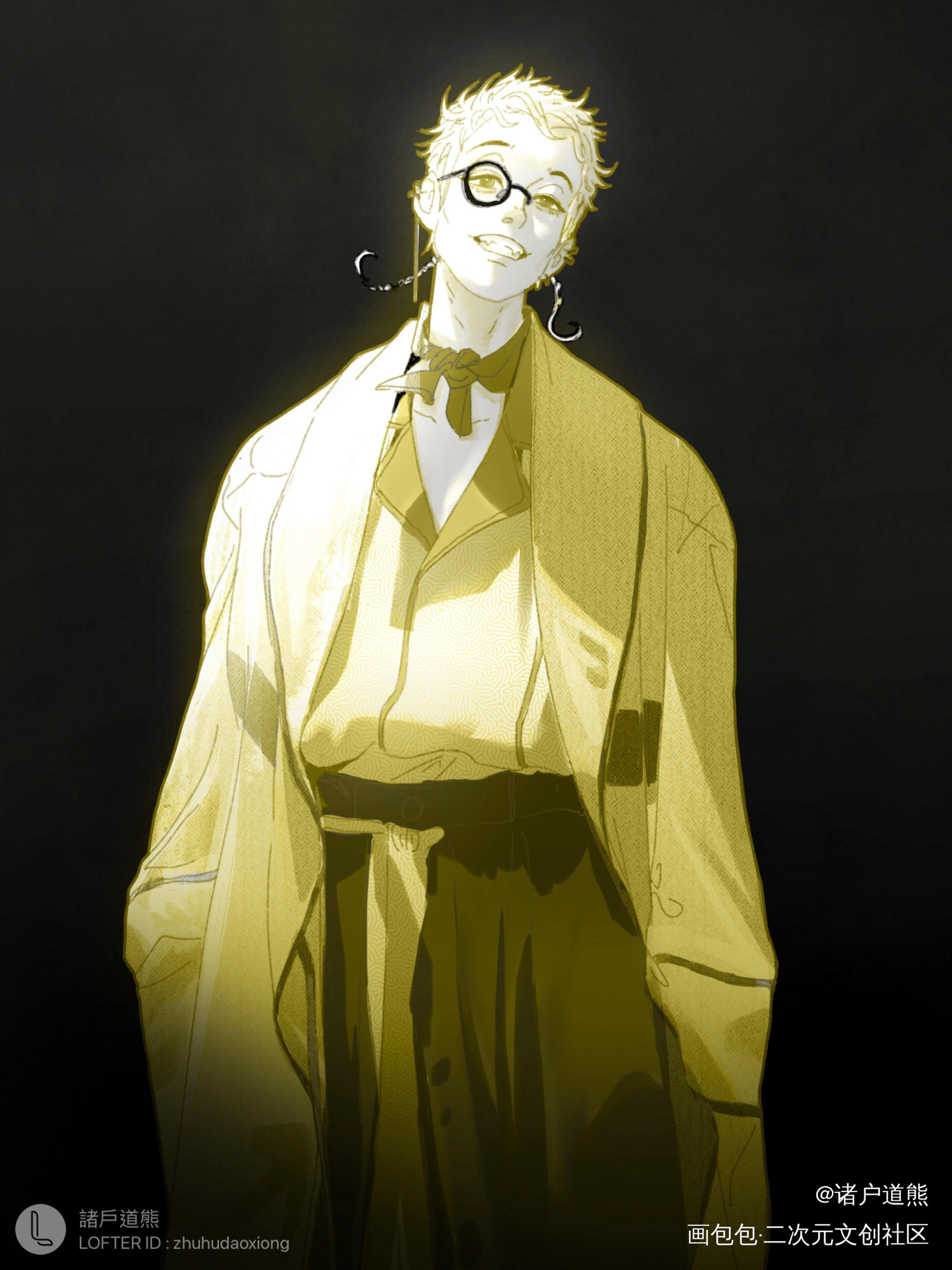 摸摸玩_平涂插画速写摸鱼绘画绘画作品