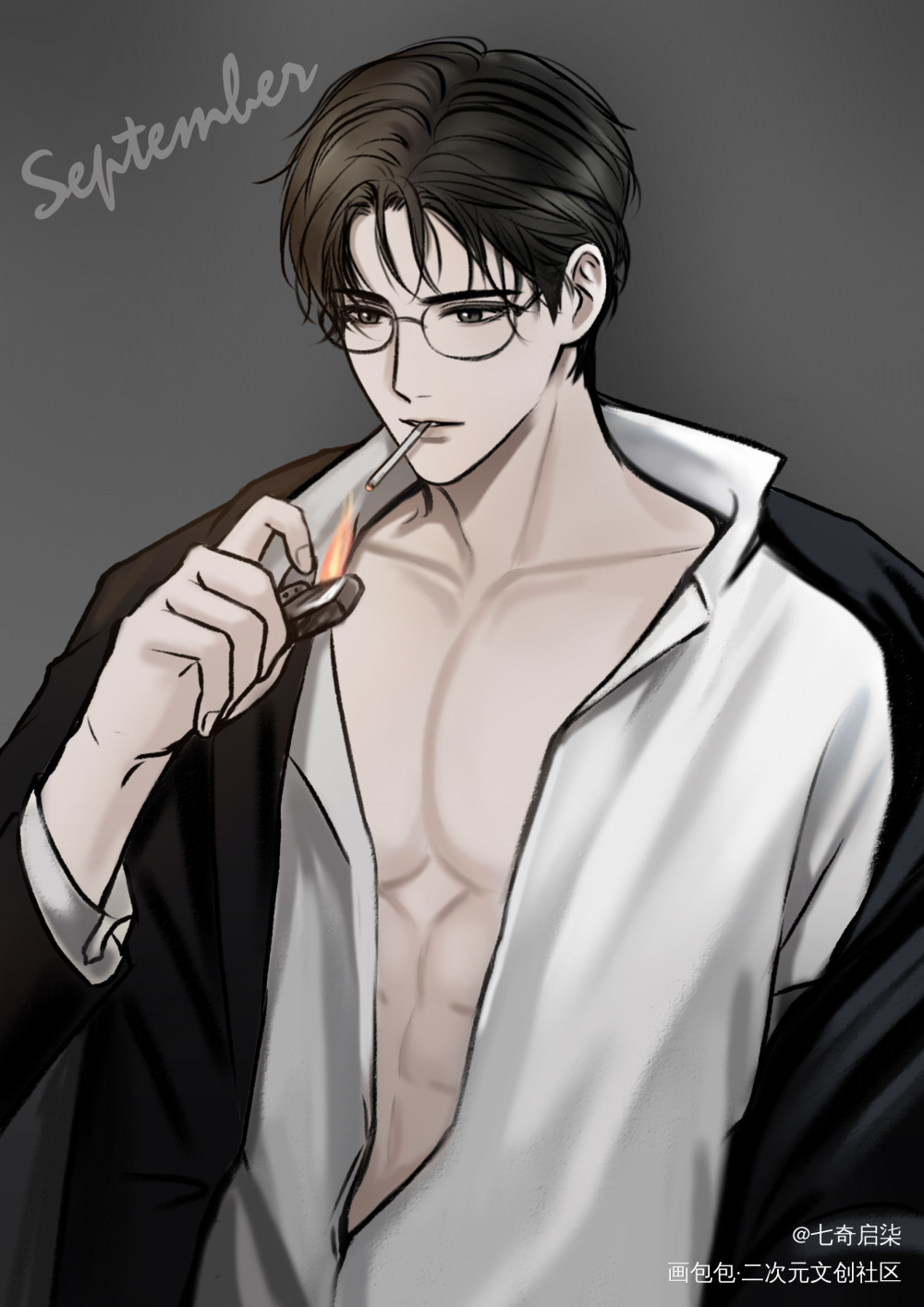 顾天仙_188男团原顾顾青裴绘画作品