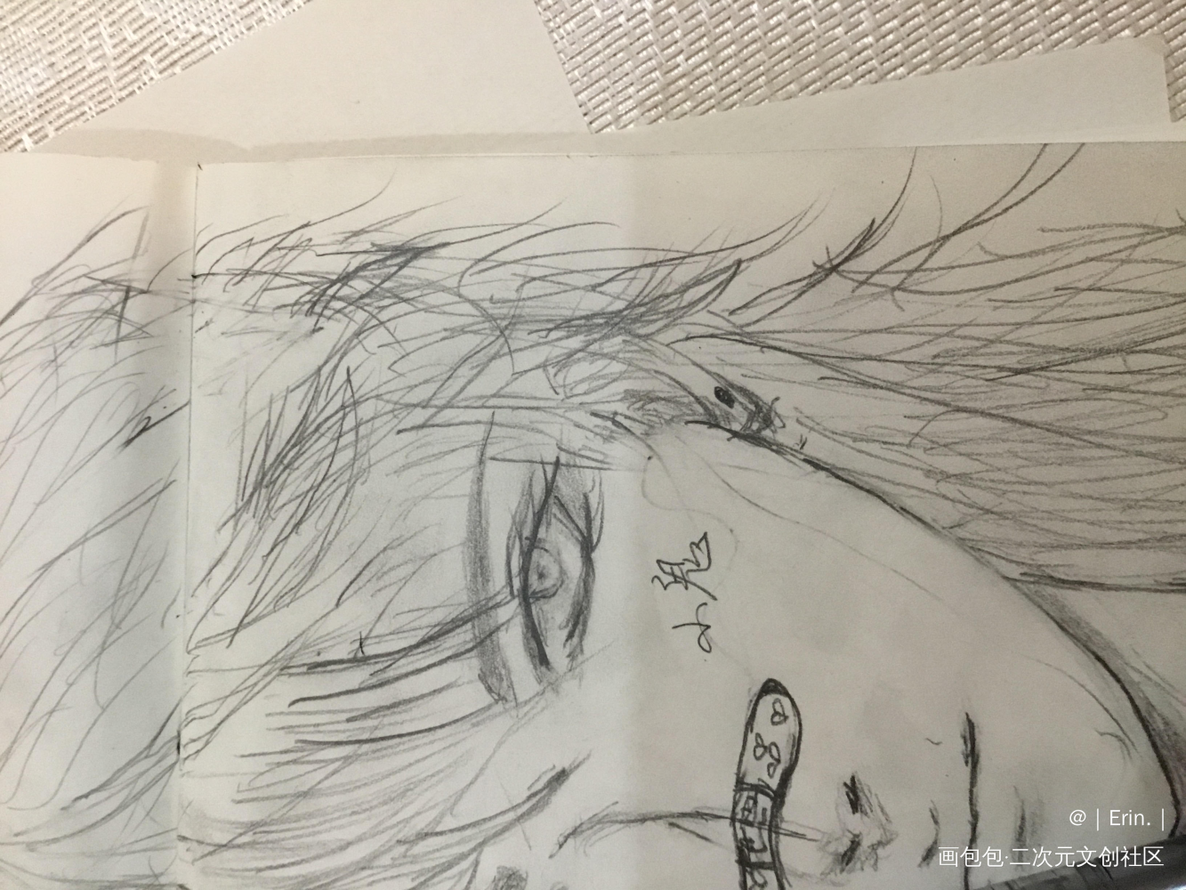 摸小鱼_手绘绘画作品