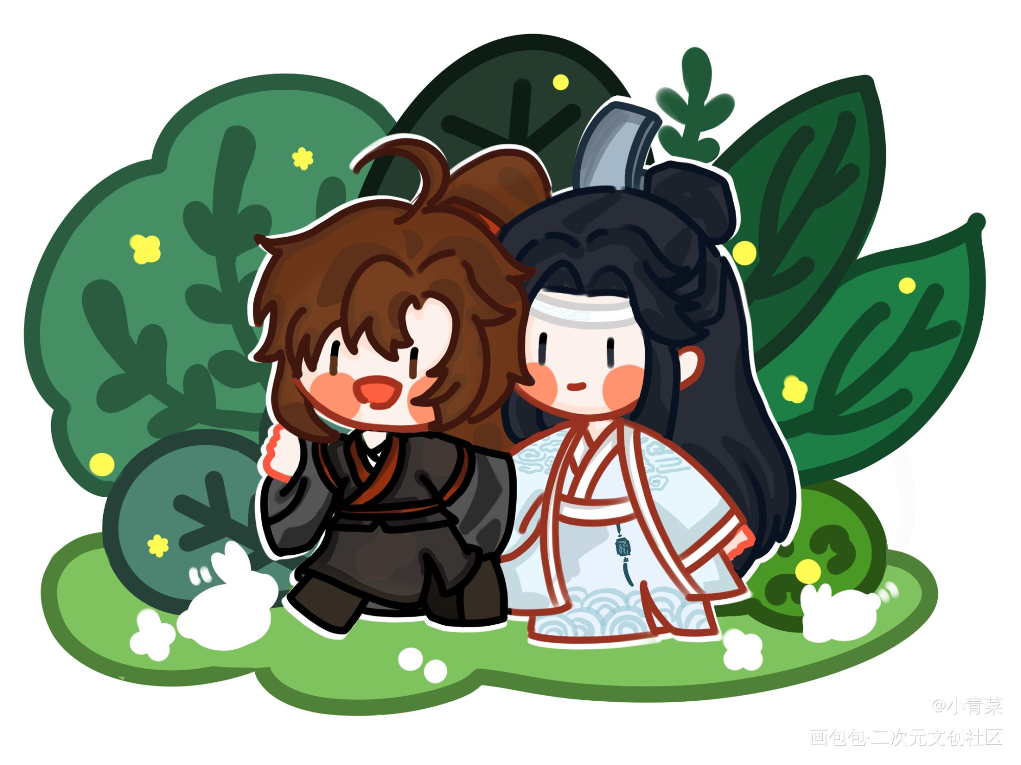 魏无羡1031生日快乐！_魔道祖师忘羡蓝忘机魏无羡Q版我要上首推绘画作品