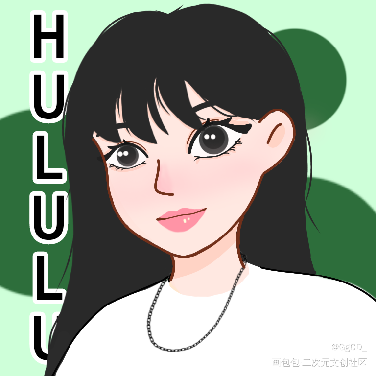 温油小美女，吼吼_平涂Q版绘画作品