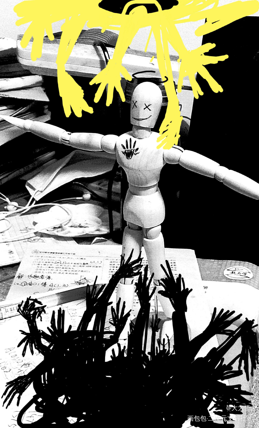 人能多无聊_手绘平涂兄弟的oc绘画作品