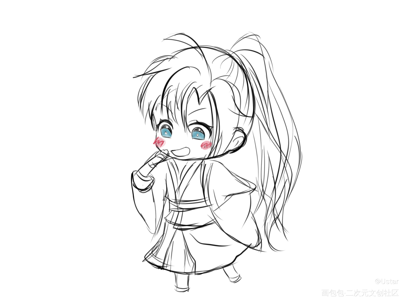 羡羡_魔道祖师魏无羡临摹绘画作品