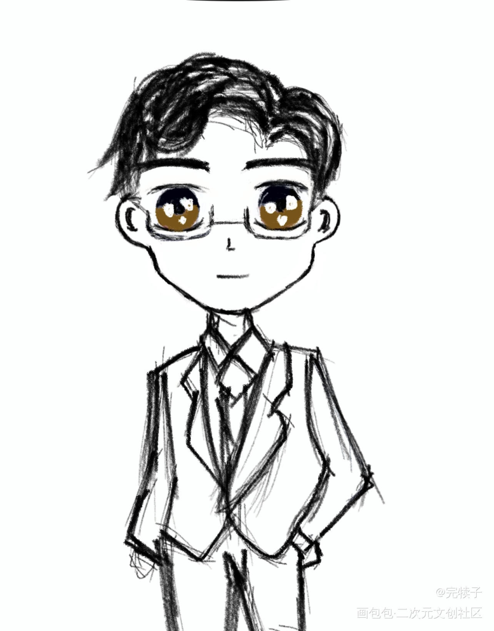 Q版顾总2.0_188男团顾青裴Q版绘画作品