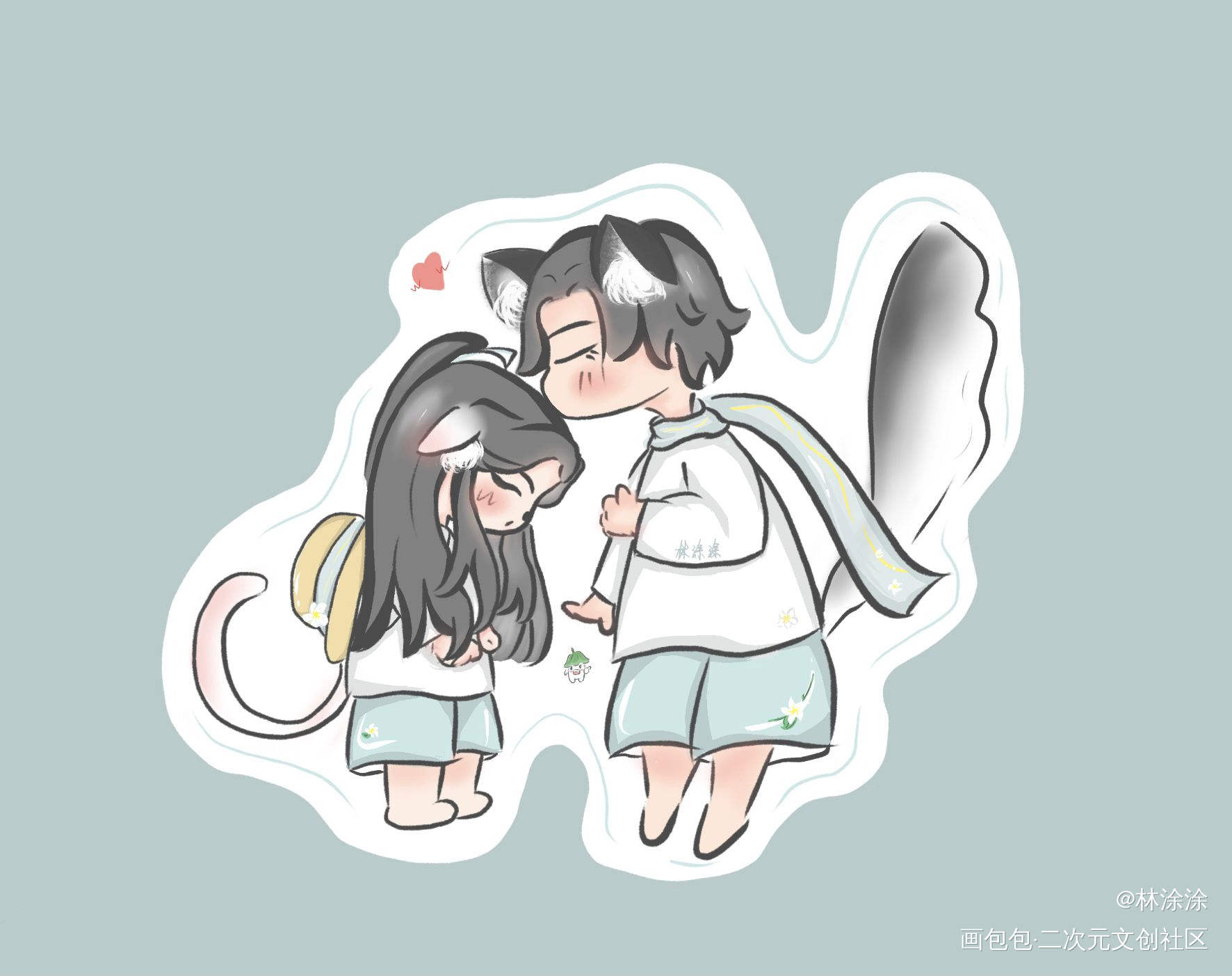 亲亲师尊_二哈和他的白猫师尊燃晚绘画作品