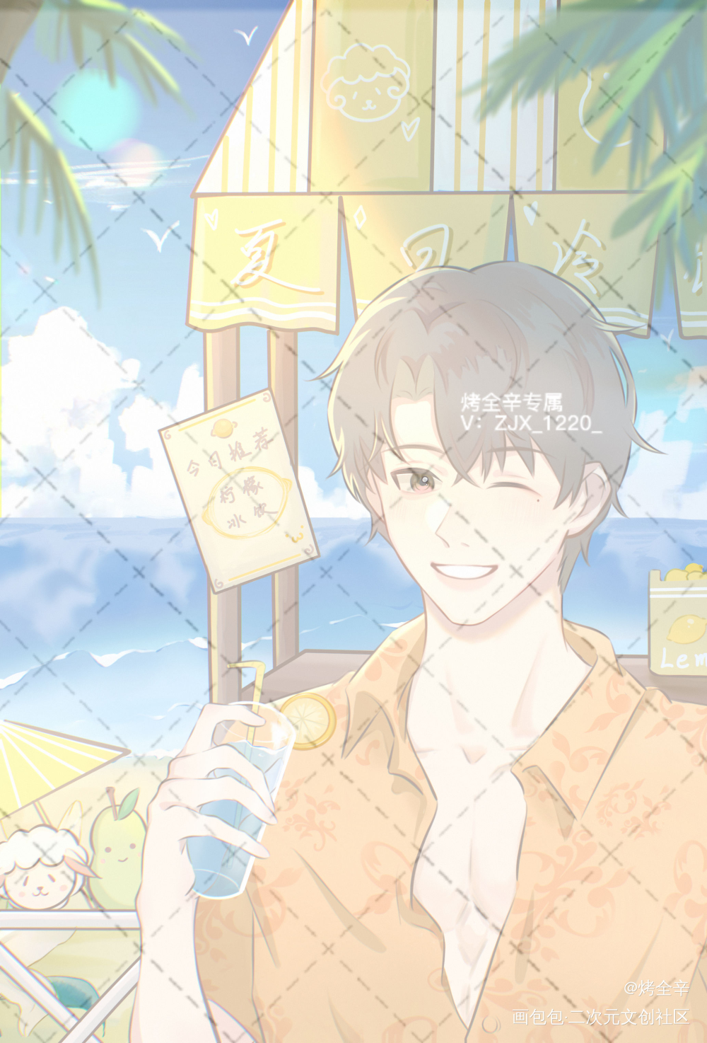 一年四季—夏_谁把谁当真188男团妹叔赵锦辛一年四季辛水千丞绘画作品