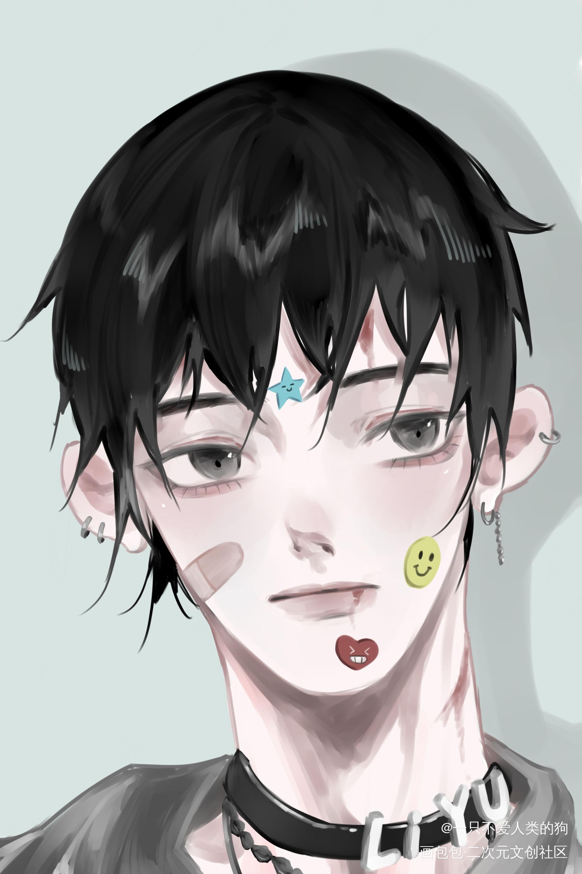 一个校霸玉酱。_你却爱着一个傻逼188男团李简李玉绘画作品