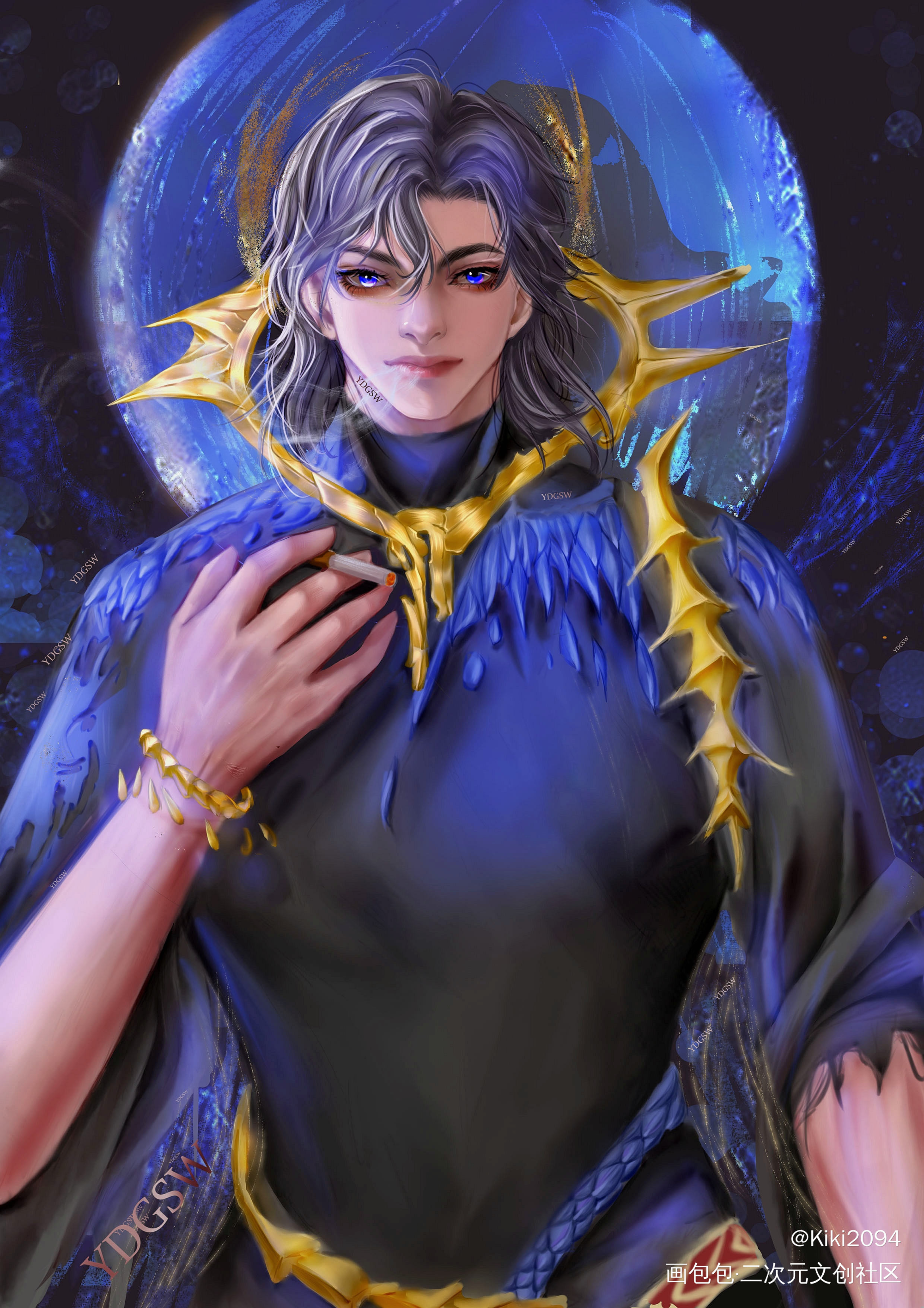 蓝色_立绘绘画作品