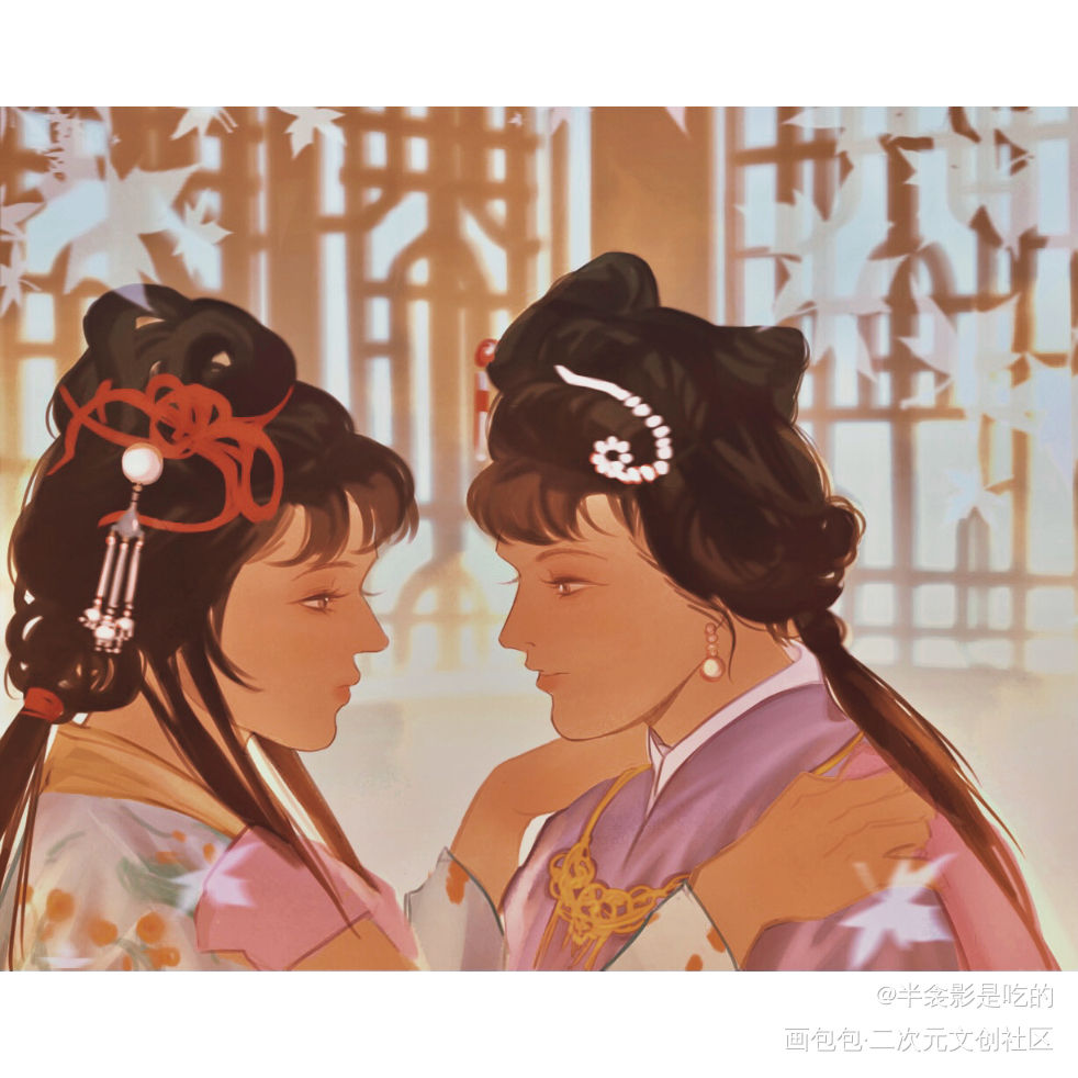 百合来点吗_红楼梦钗黛绘画作品