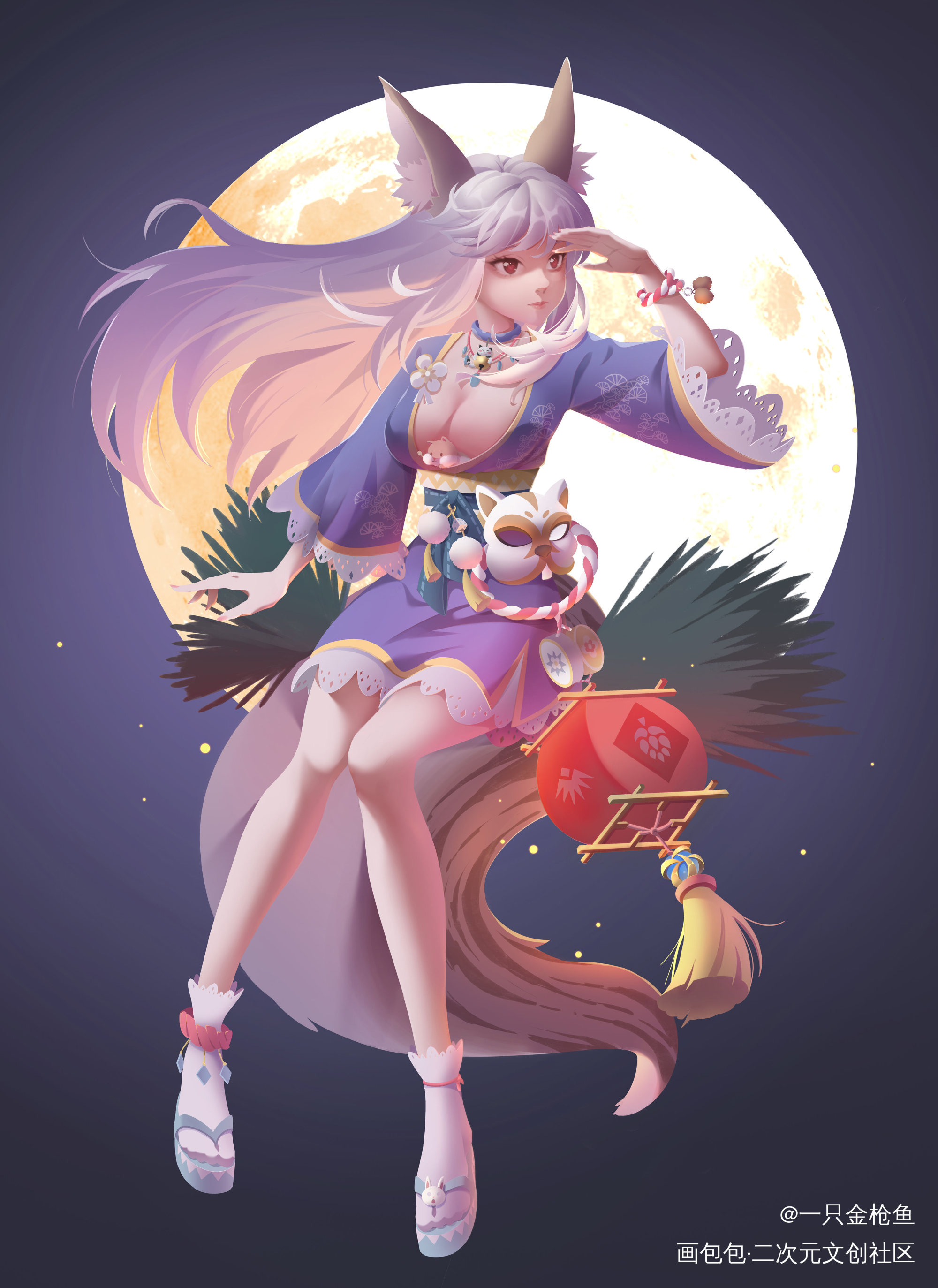 自设人物—松鼠娘_立绘古风日系绘画作品