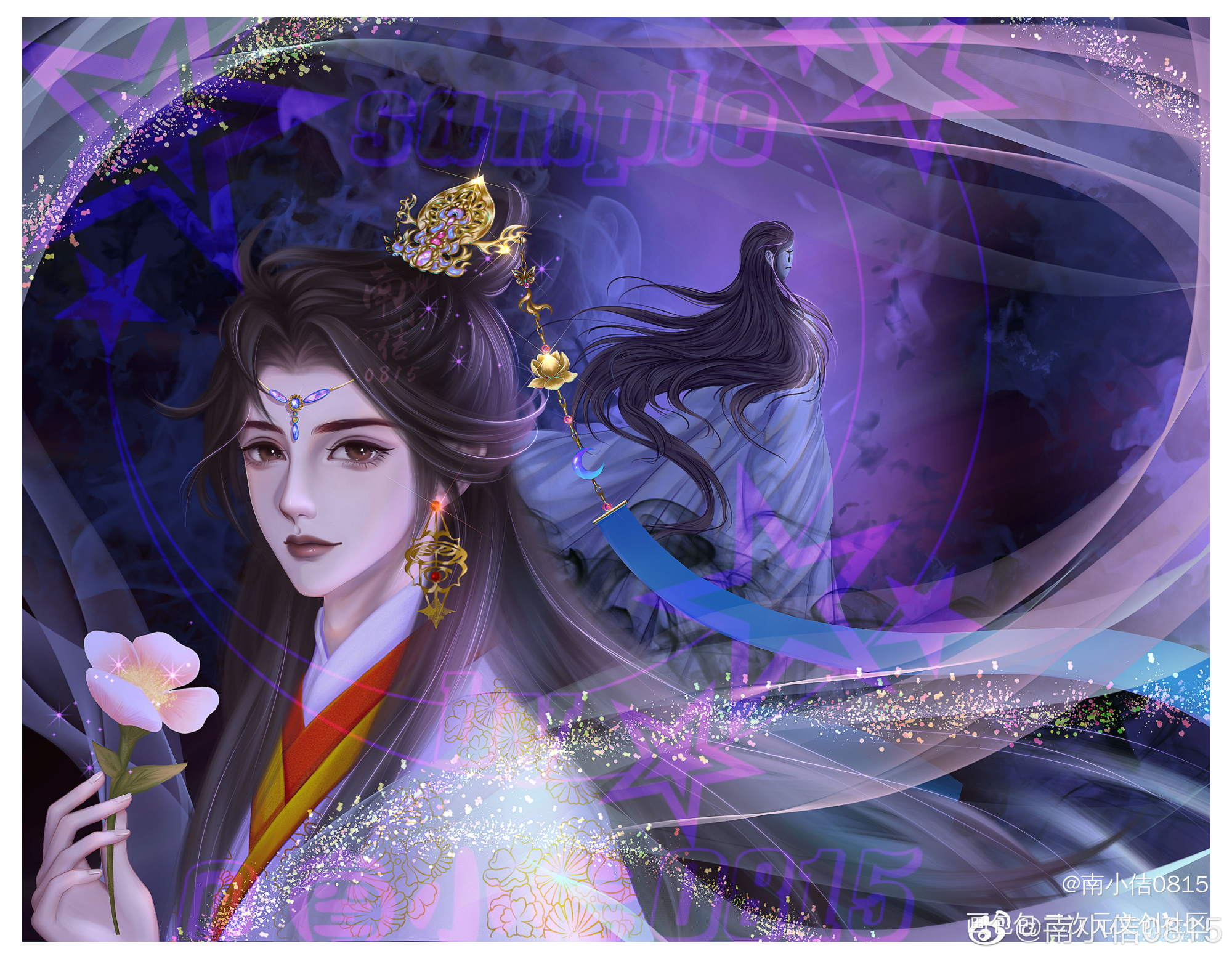 [天官赐福]——《我》_天官赐福谢怜古风厚涂绘画作品