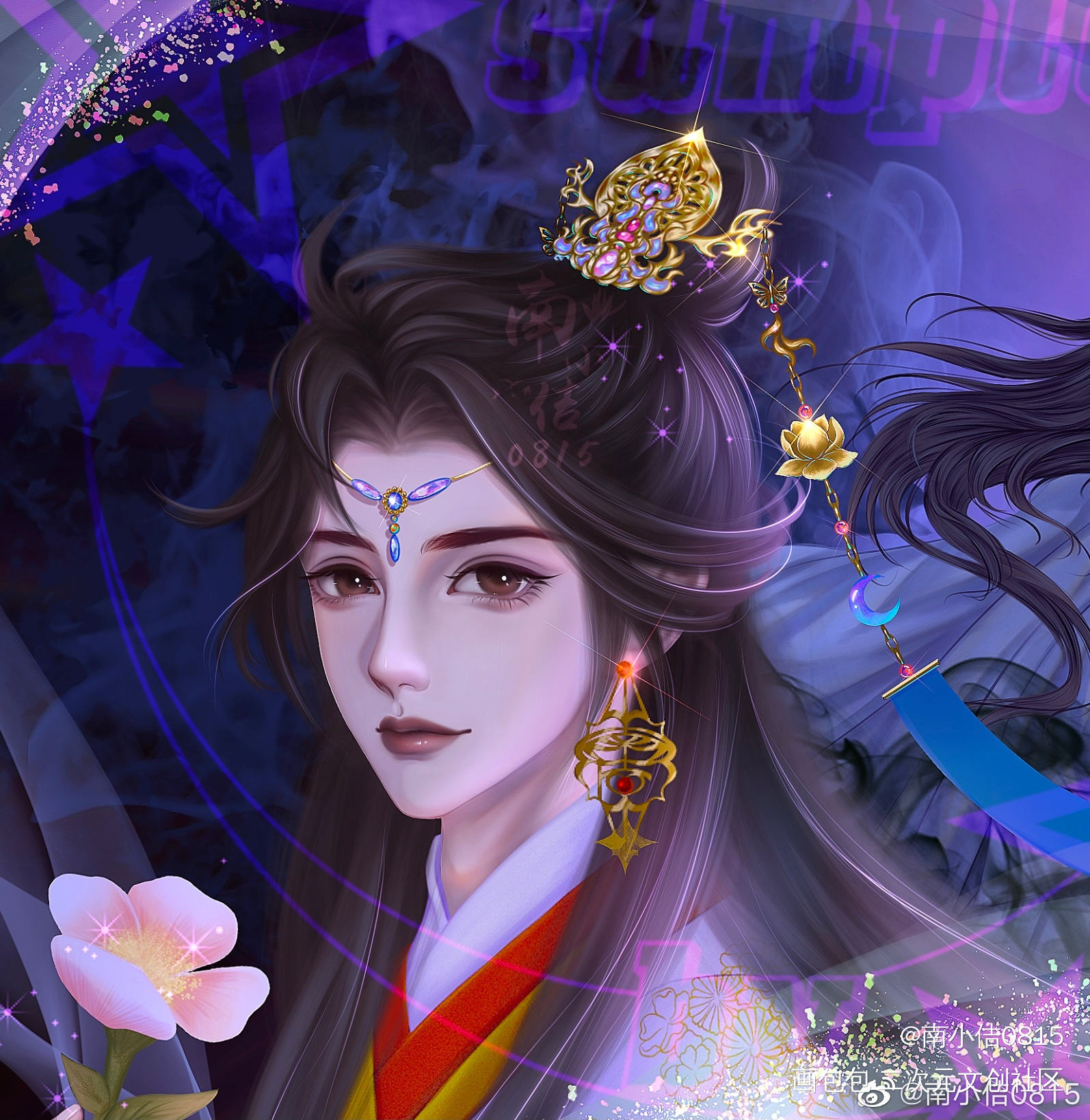 [天官赐福]——《我》_天官赐福谢怜古风厚涂绘画作品