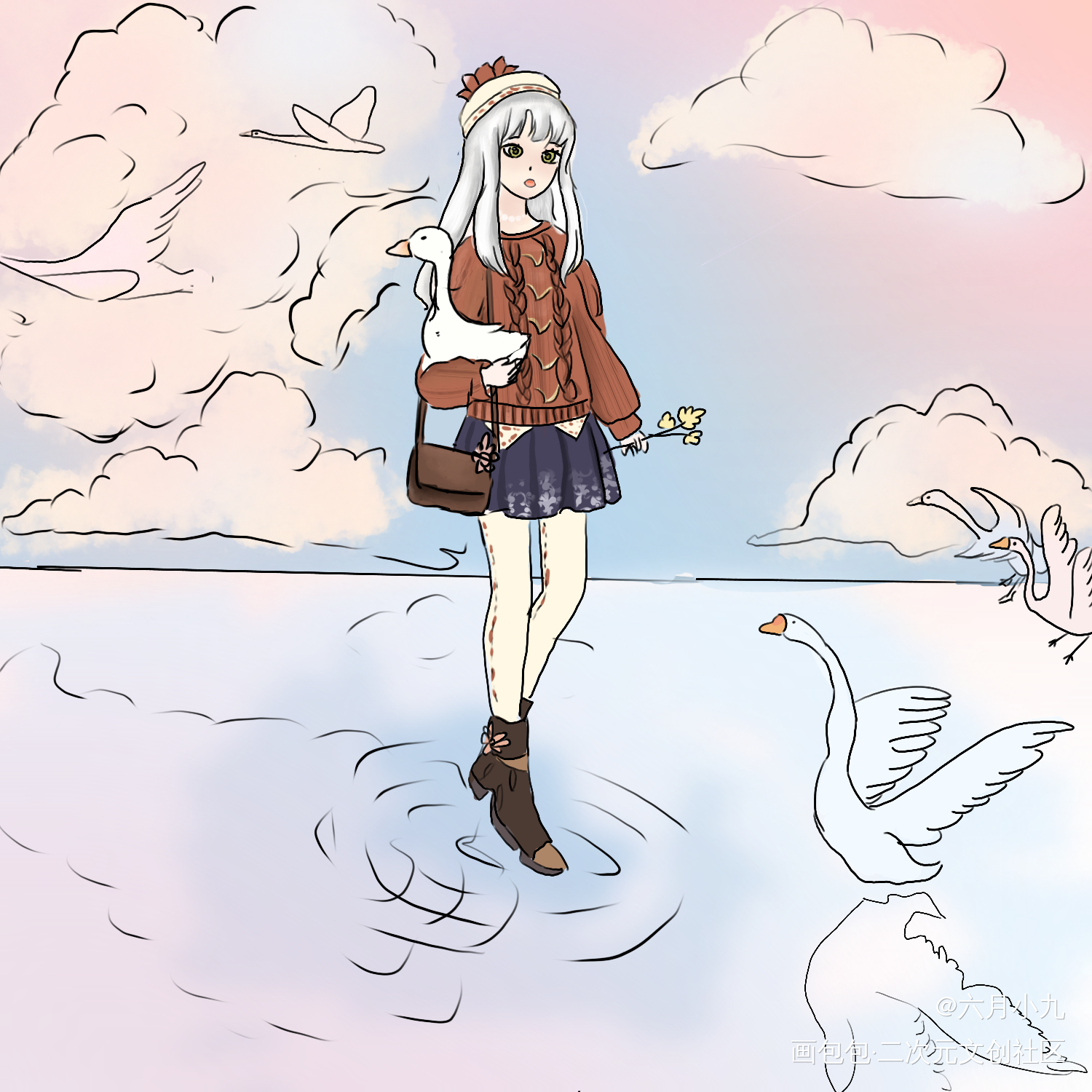 _手绘水彩绘画作品
