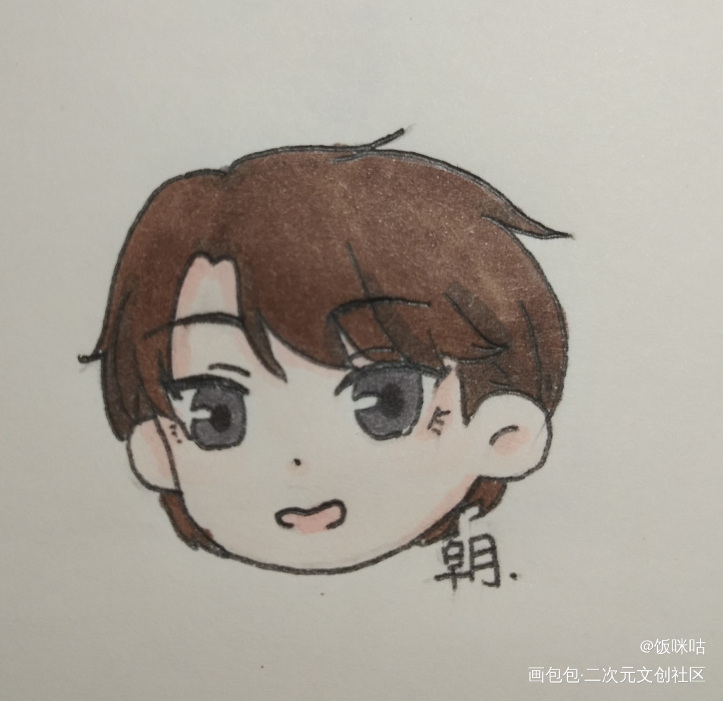 摸鱼_伪装学渣谢俞贺朝绘画作品