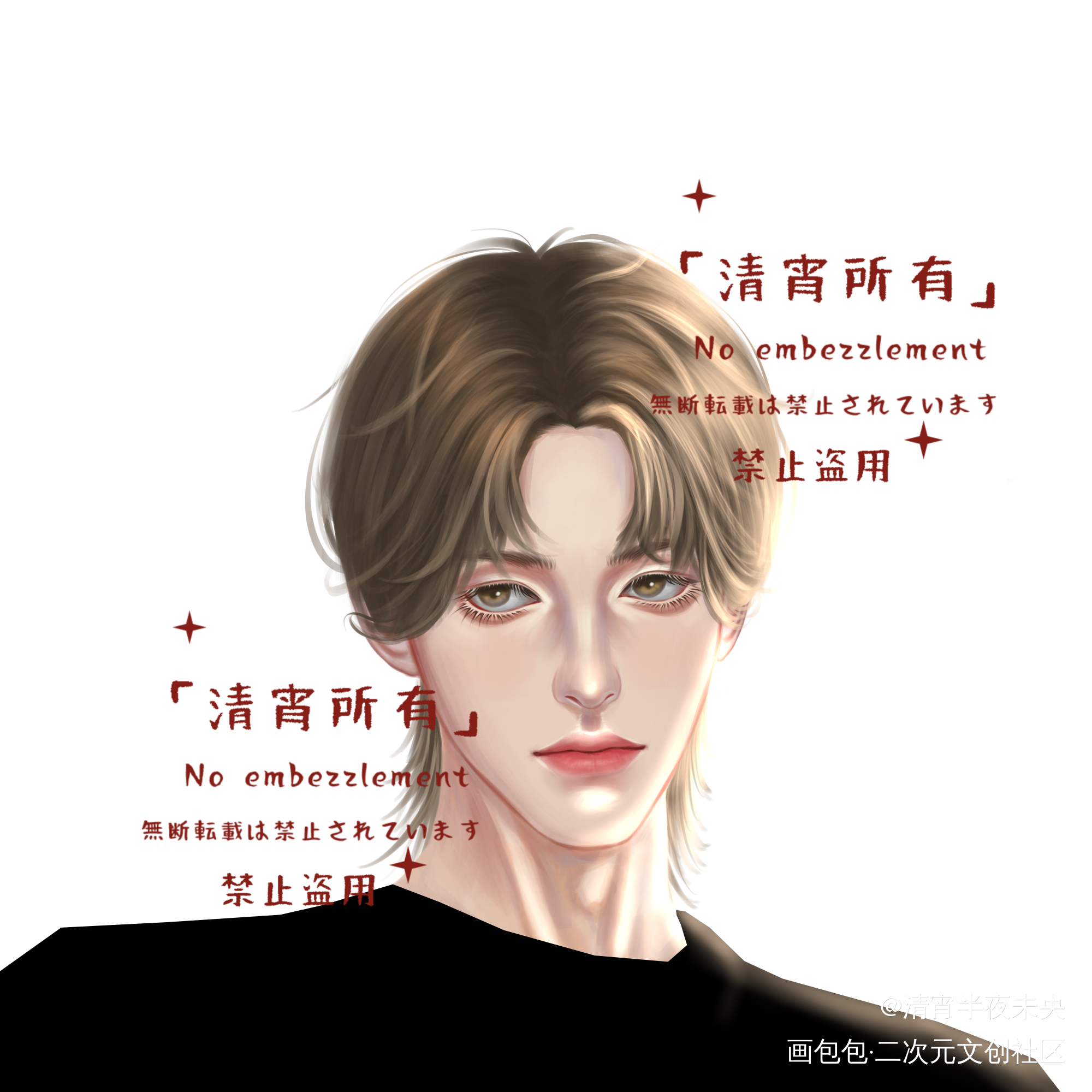忧郁小哥哥_原创绘画作品